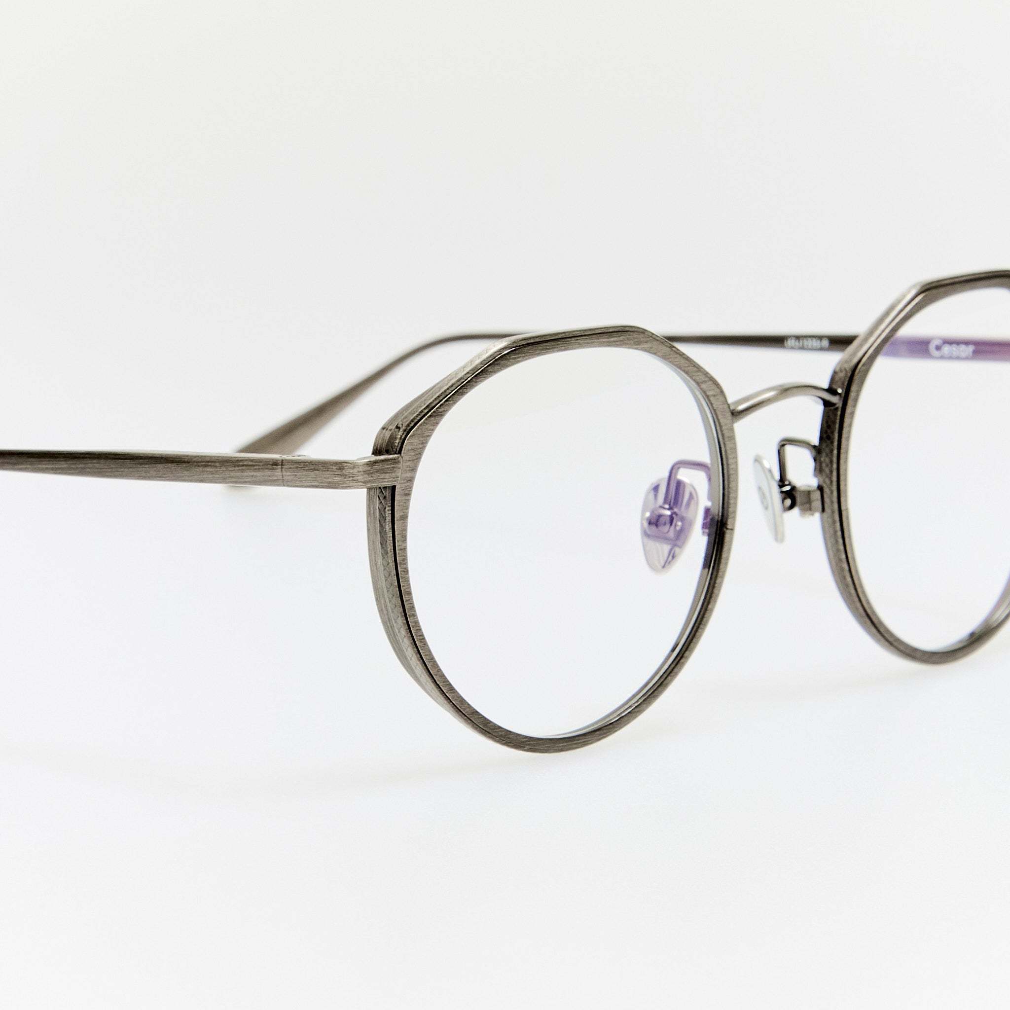 Cesar Optical in Antique Silver - LINDA FARROW - Optical Frame -