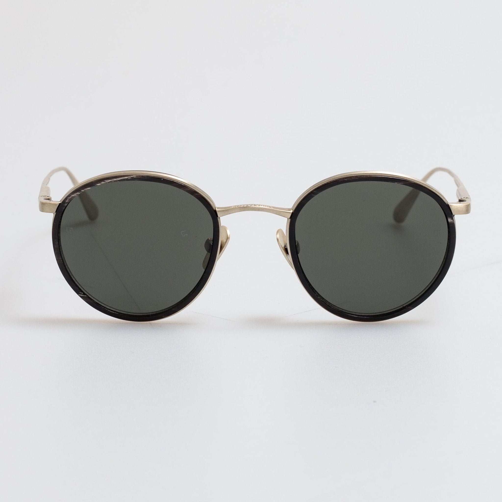 Chaplin Sunglasses in Buffalo Horn and 925 Sterling Silver - LINDA FARROW - Sunglasses -