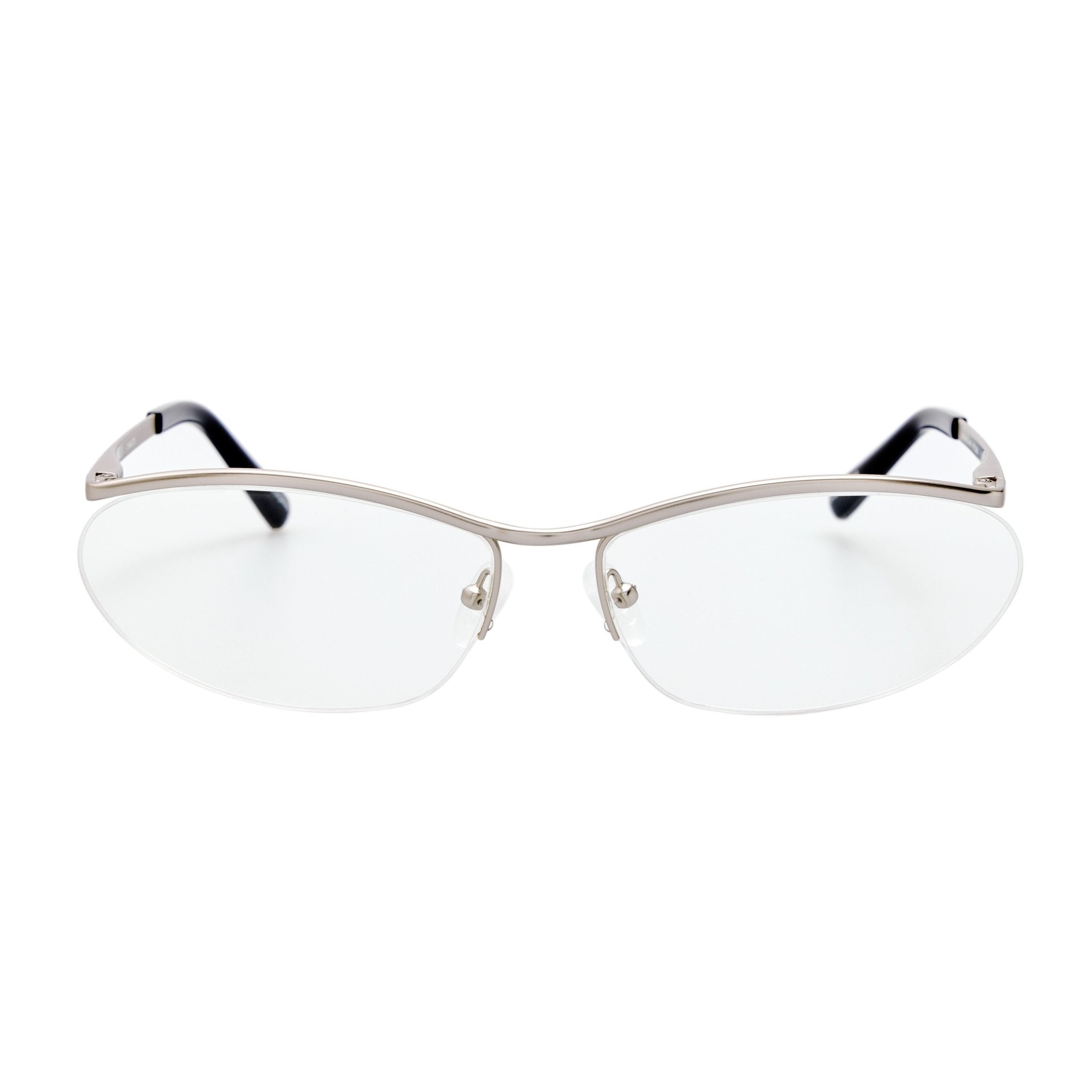 Charlotte Optical in Matt Silver - LINDA FARROW-Optical Frame-