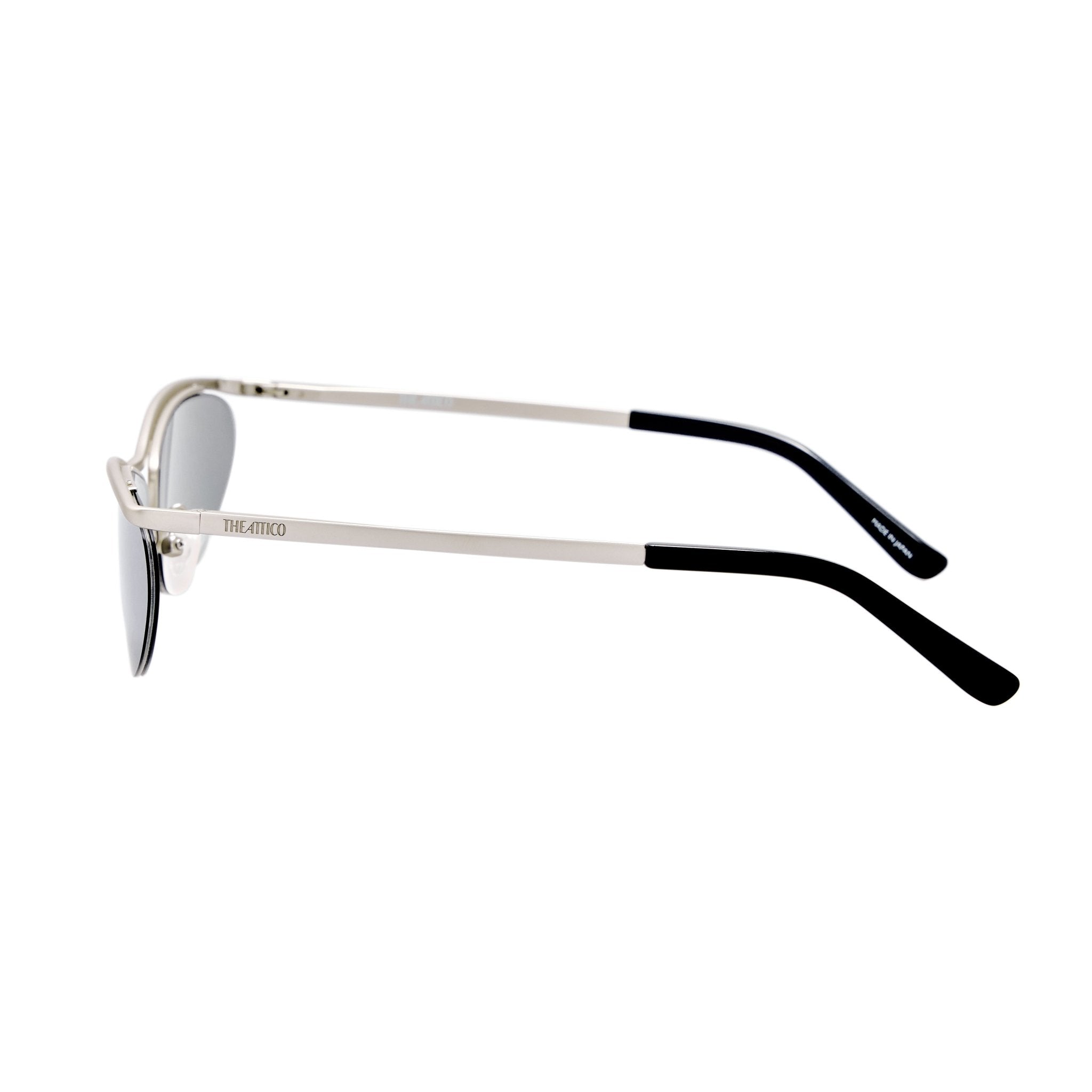 Charlotte Sunglasses in Matt Silver - LINDA FARROW-Sunglasses-