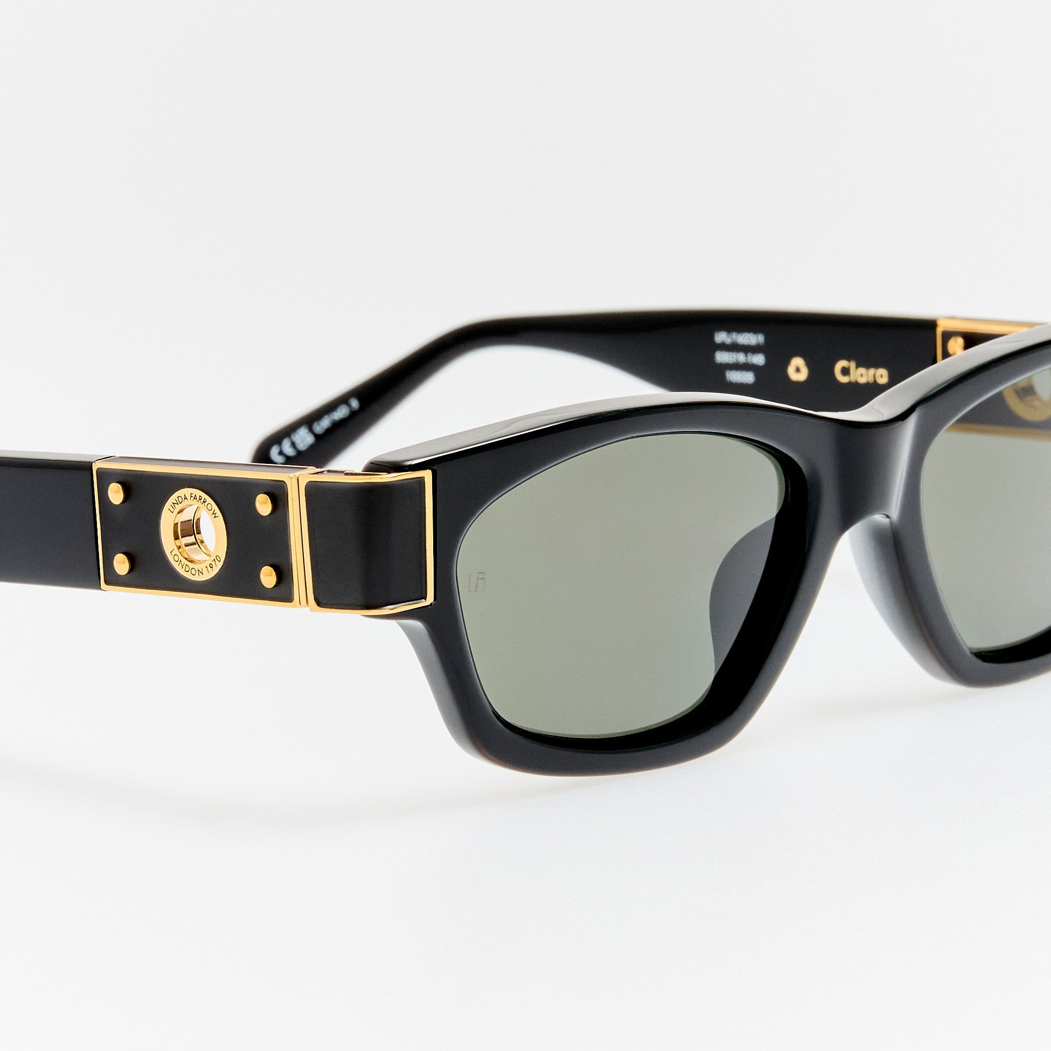 Clara Sunglasses in Black - LINDA FARROW - Sunglasses -