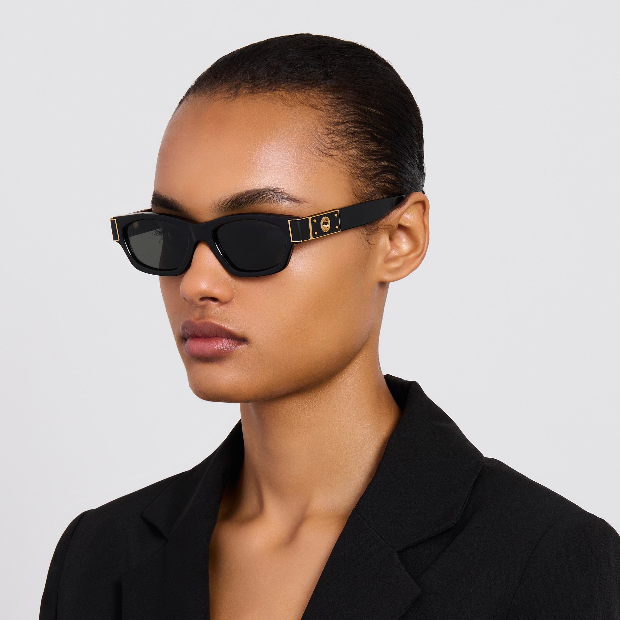 Clara Sunglasses in Black - LINDA FARROW - Sunglasses -