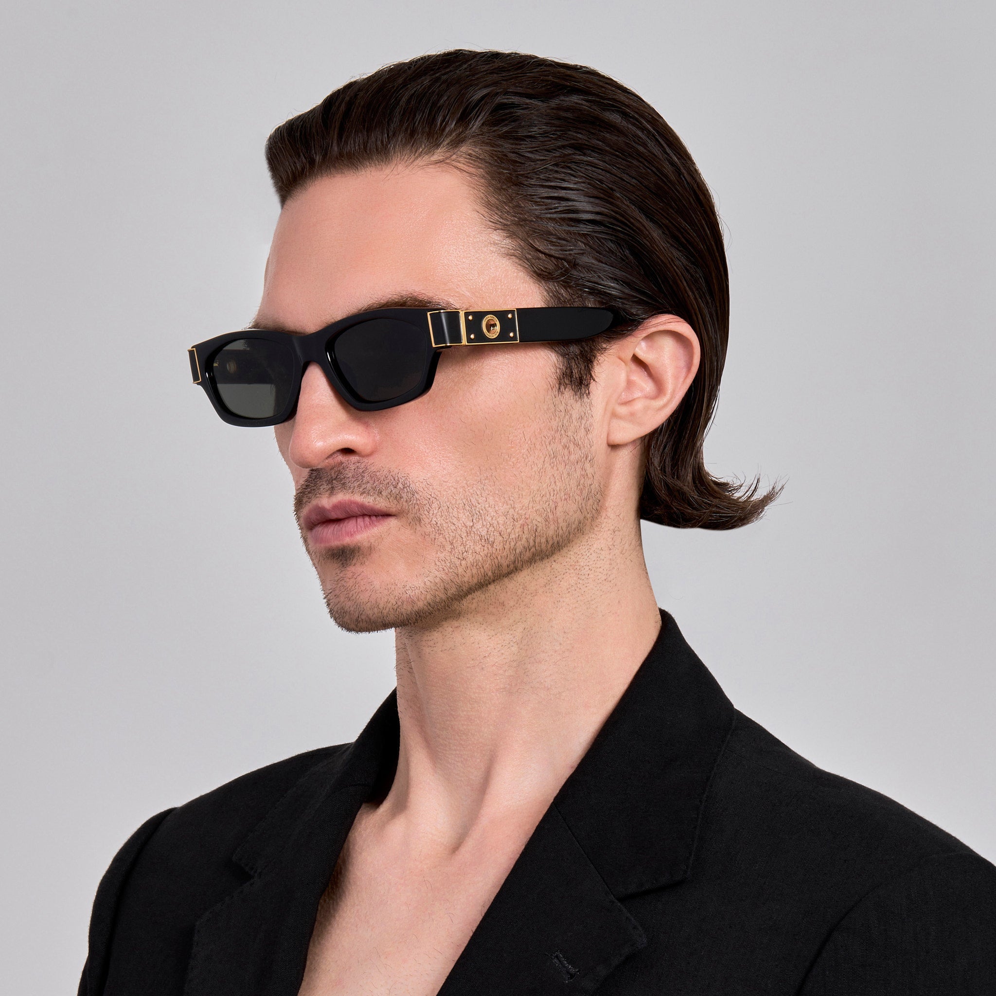 Clara Sunglasses in Black - LINDA FARROW - Sunglasses -