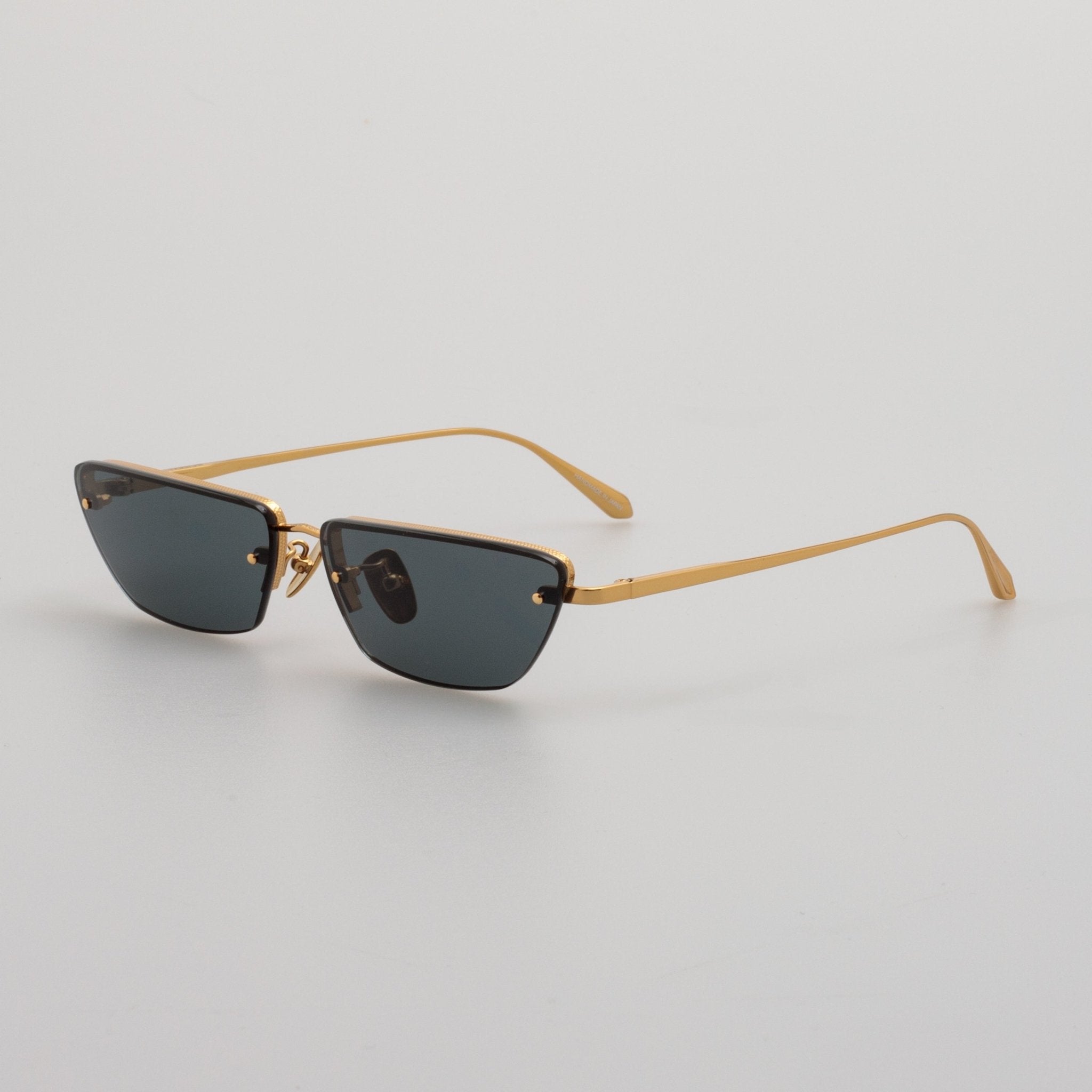 Cleo Sunglasses in 22K gold and Grey - LINDA FARROW - Sunglasses -