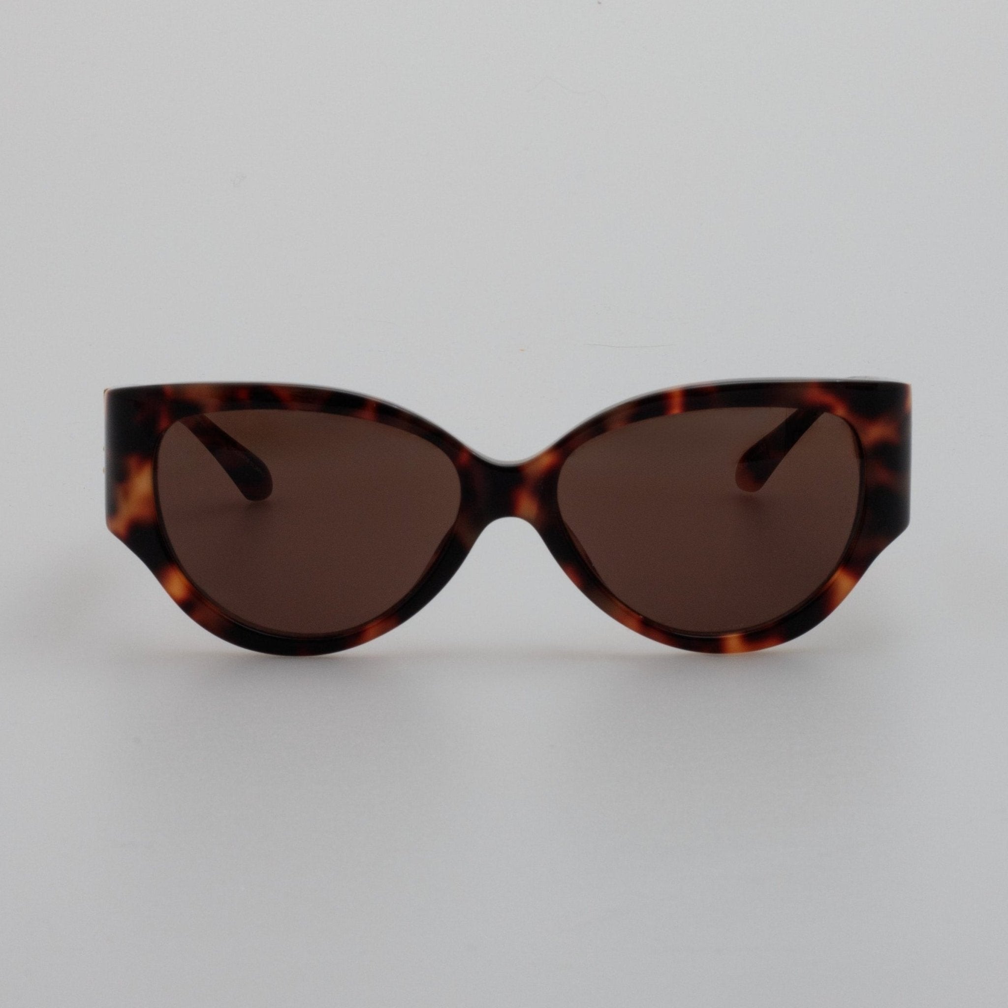 Connie Sunglasses in Tortoiseshell - LINDA FARROW - Sunglasses -