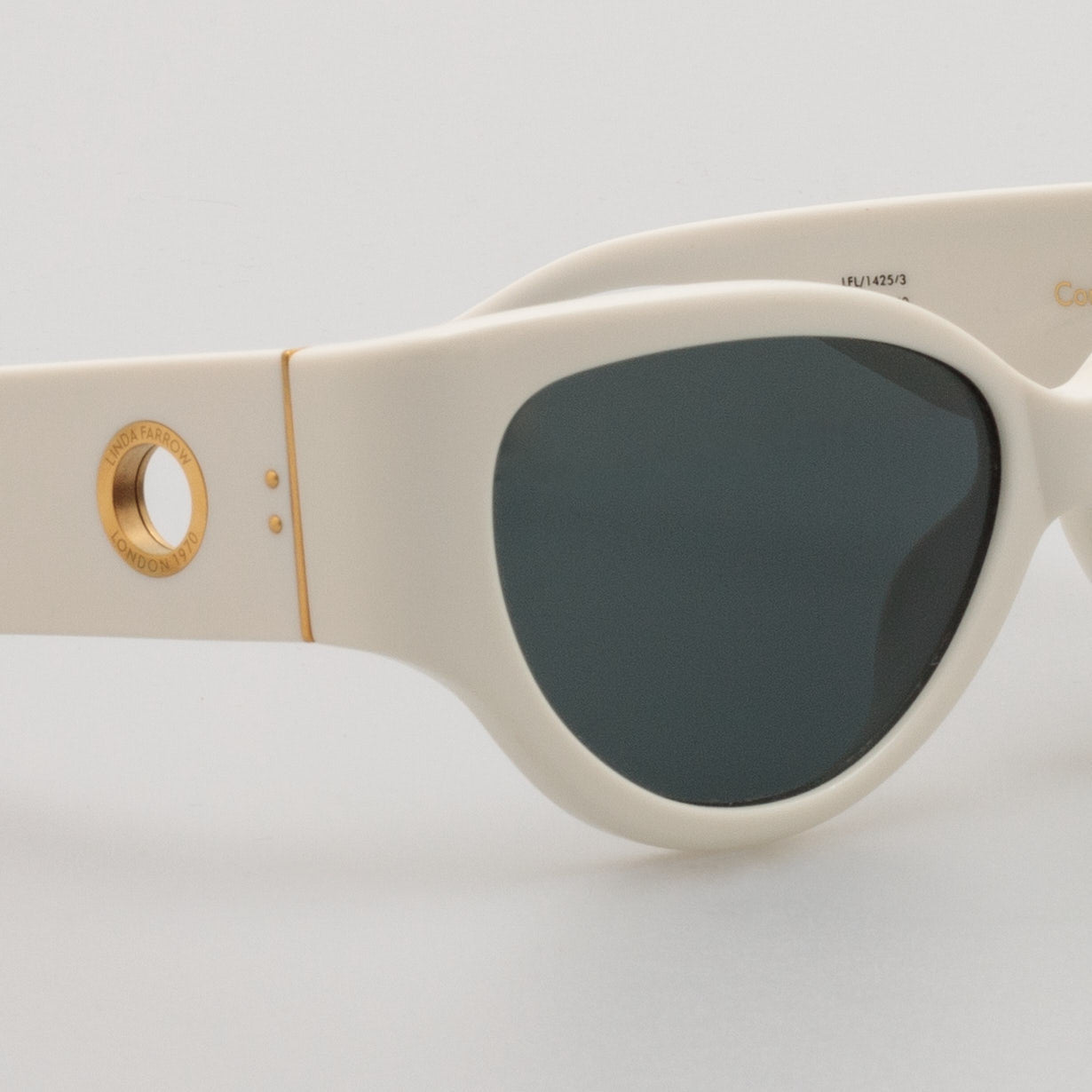 Connie Sunglasses in White - LINDA FARROW - Sunglasses -