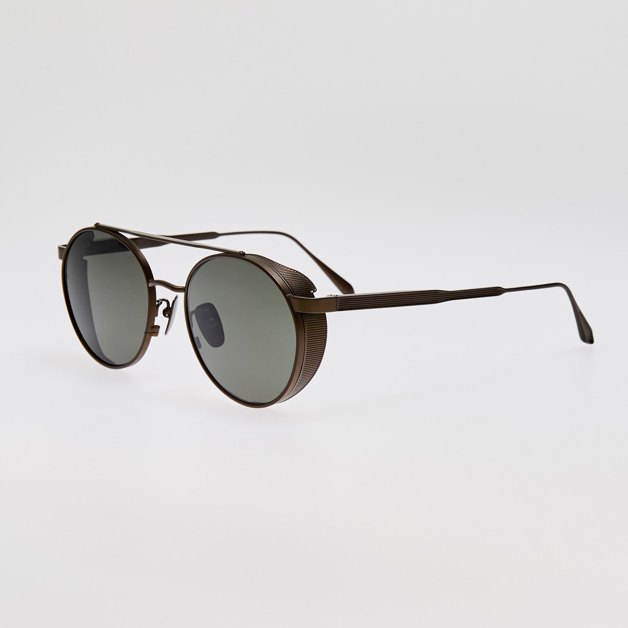 Conor Sunglasses in Matt Black Nickel - LINDA FARROW - Sunglasses -