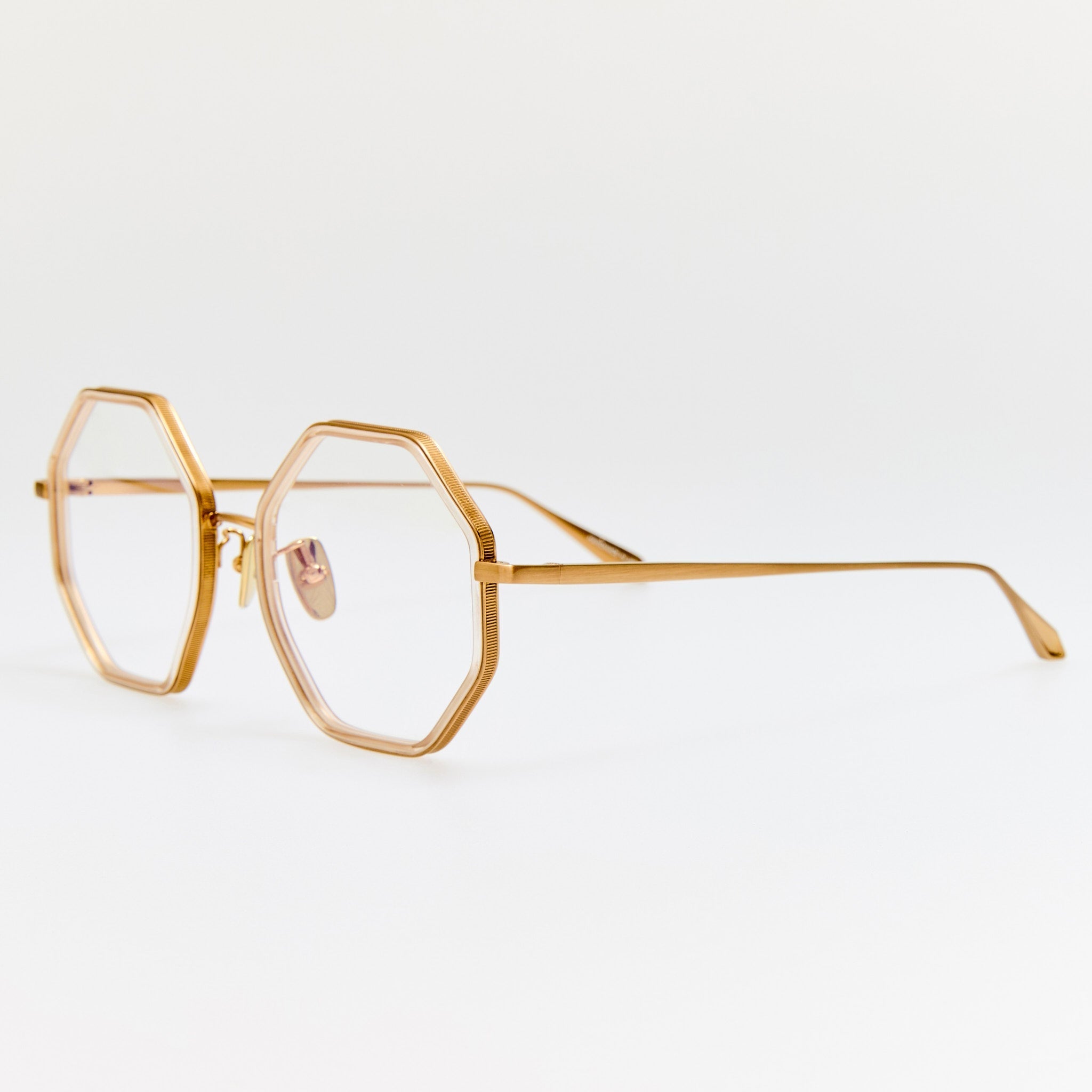 Coraline Optical in Matt Champagne and Ash - LINDA FARROW - Optical Frame -