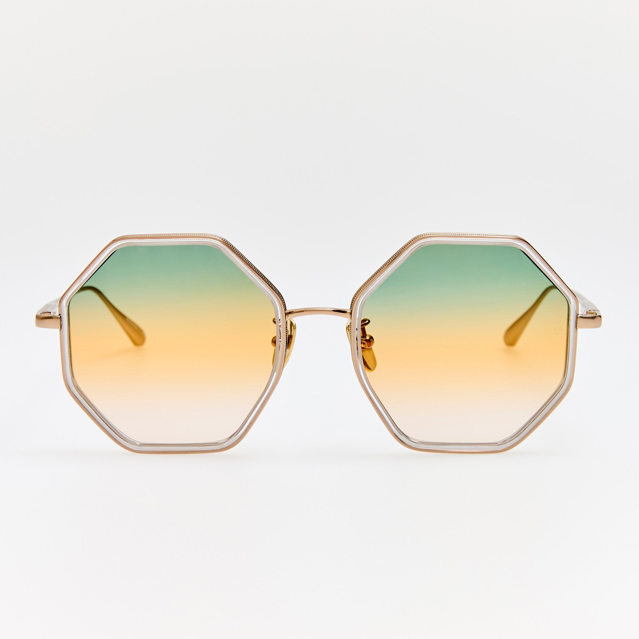 Coraline Sunglasses in 22K Gold and Tutti Frutti - LINDA FARROW - Sunglasses -