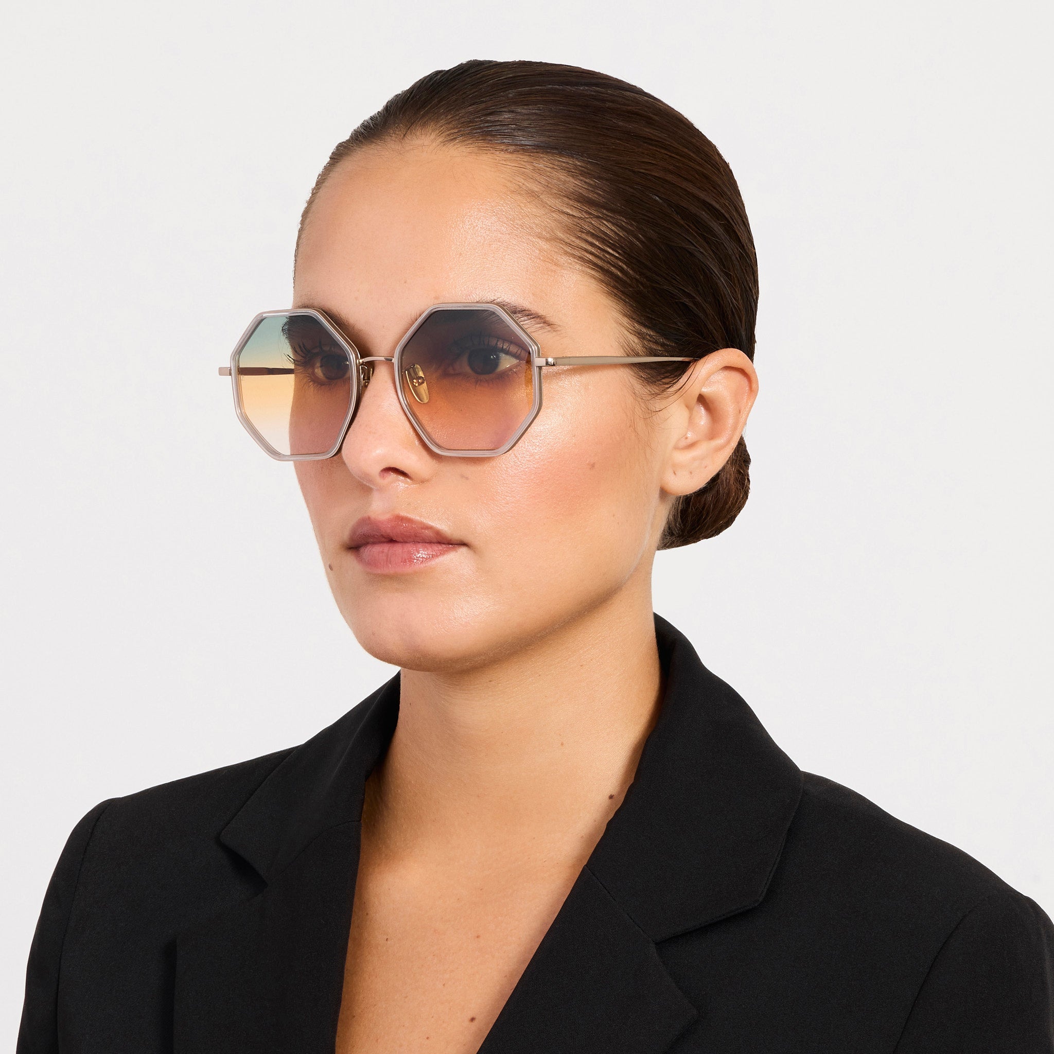 Coraline Sunglasses in 22K Gold and Tutti Frutti - LINDA FARROW - Sunglasses -