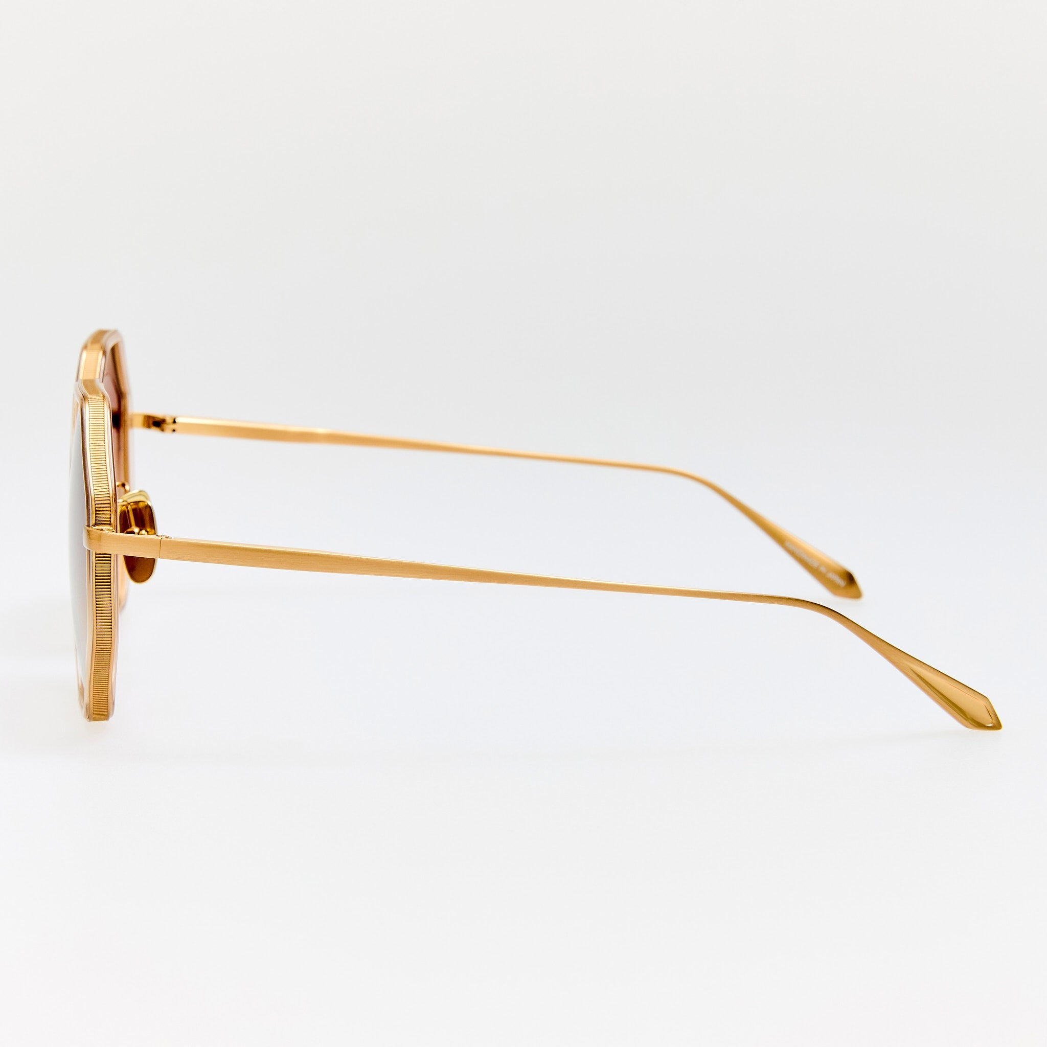 Coraline Sunglasses in Matt Champagne and Mocha - LINDA FARROW - Sunglasses -