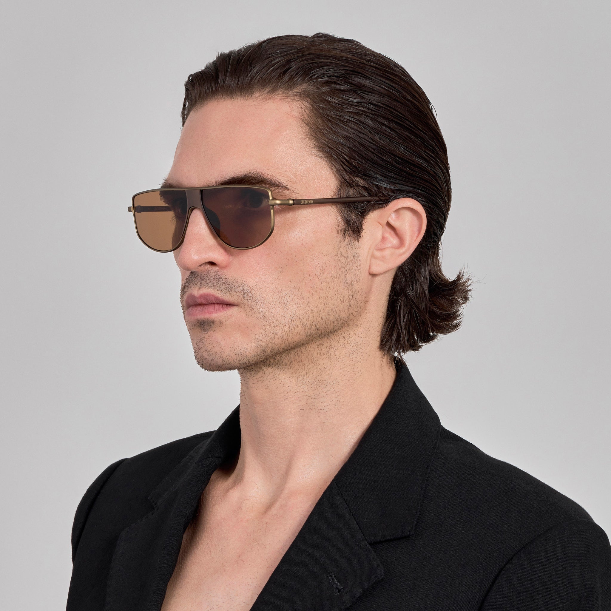 Corsa Sunglasses in Matt Putty - LINDA FARROW - Sunglasses -