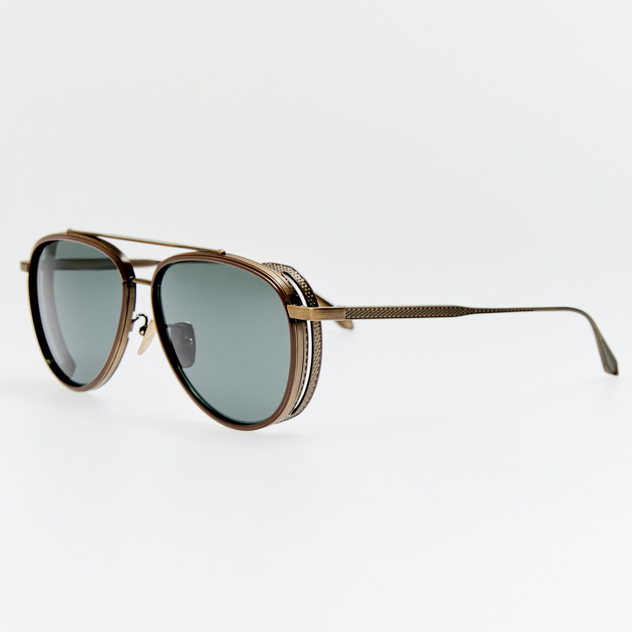 Cortes Sunglasses in Antique Gold - LINDA FARROW - Sunglasses -