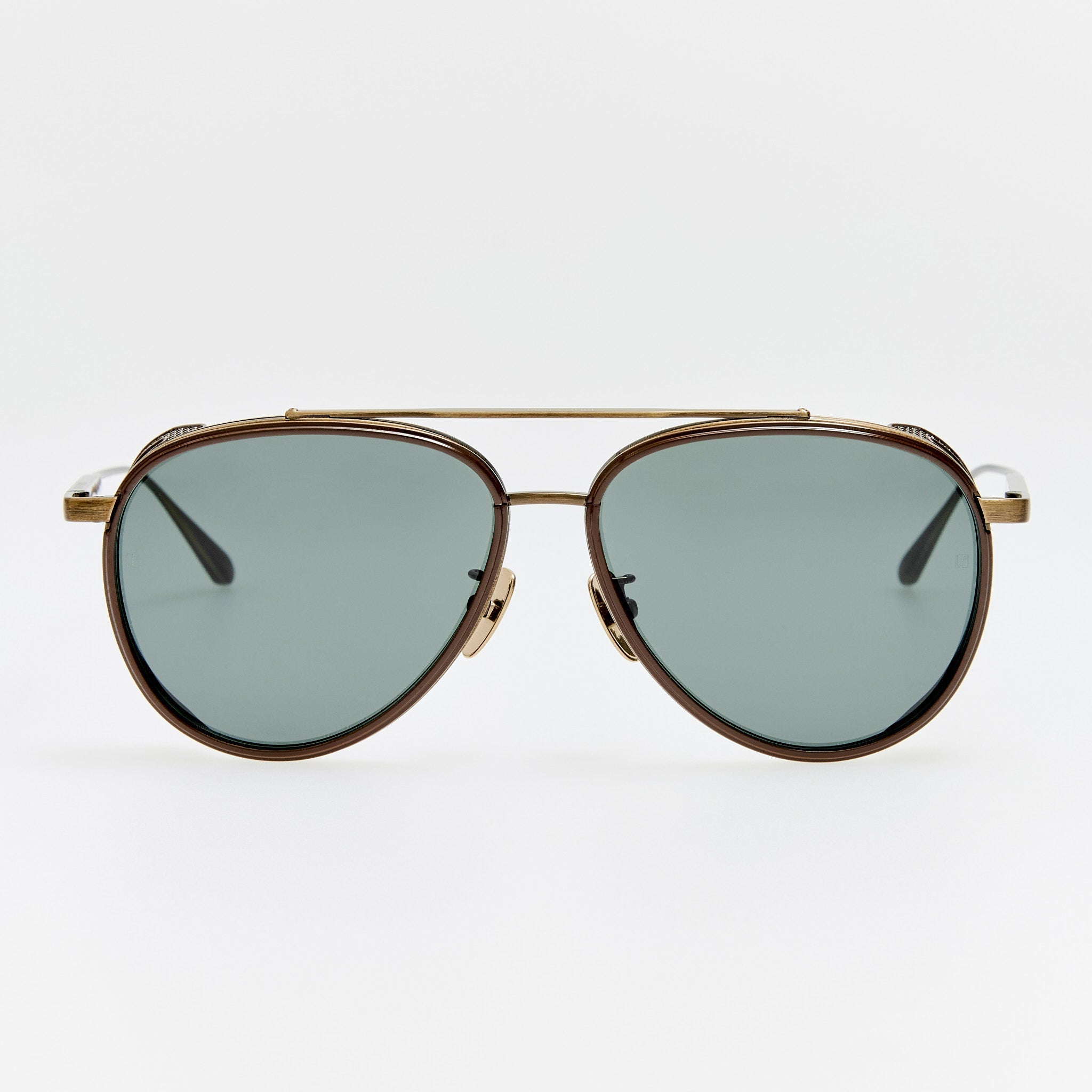 Cortes Sunglasses in Antique Gold - LINDA FARROW - Sunglasses -