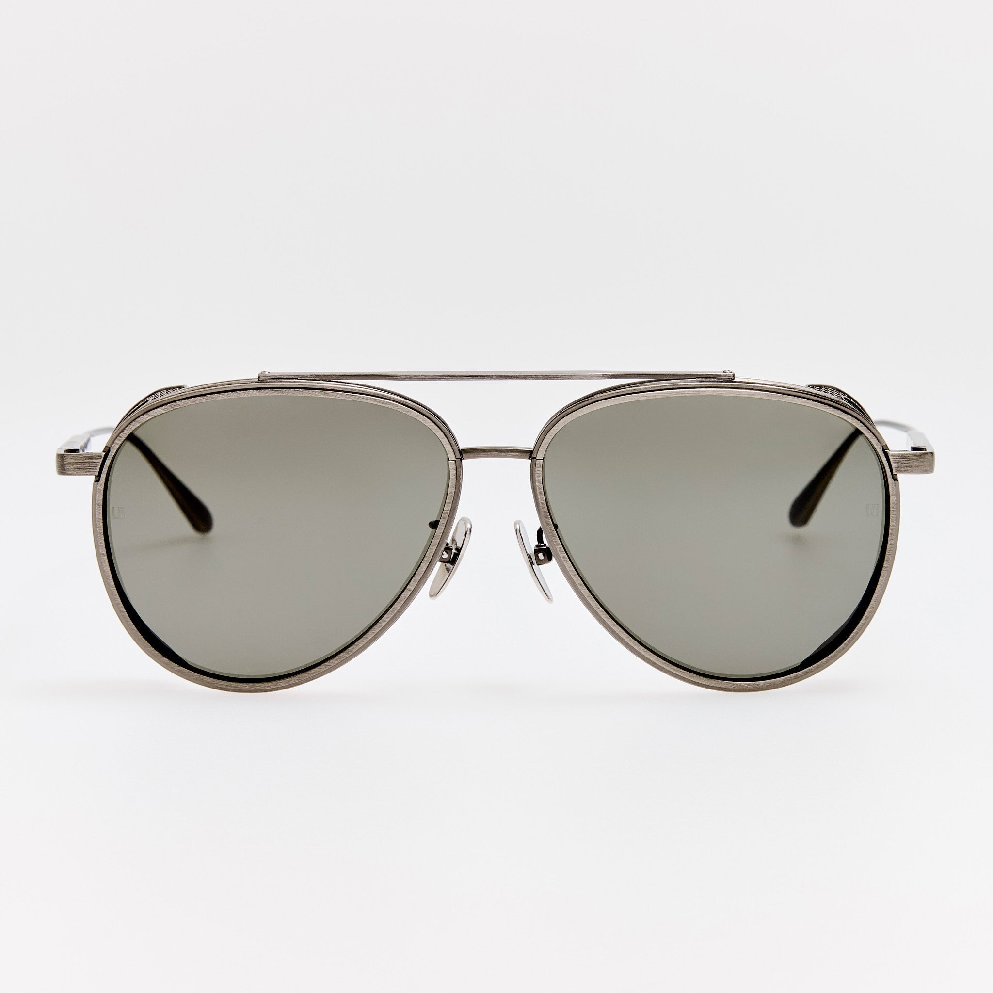 Cortes Sunglasses in Antique White Gold - LINDA FARROW - Sunglasses -