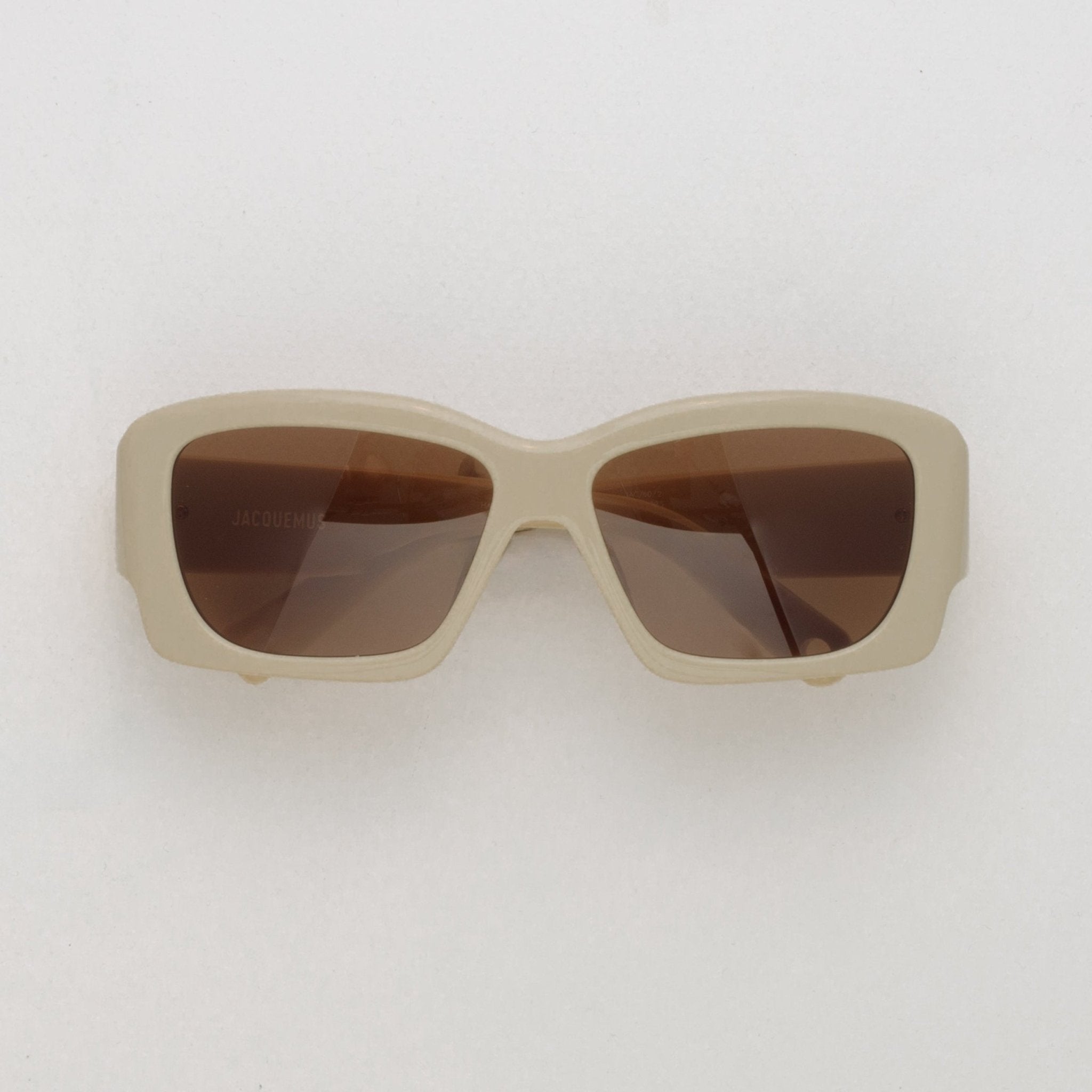 Croisiere Rectangular Sunglasses in Sand - LINDA FARROW - Sunglasses -