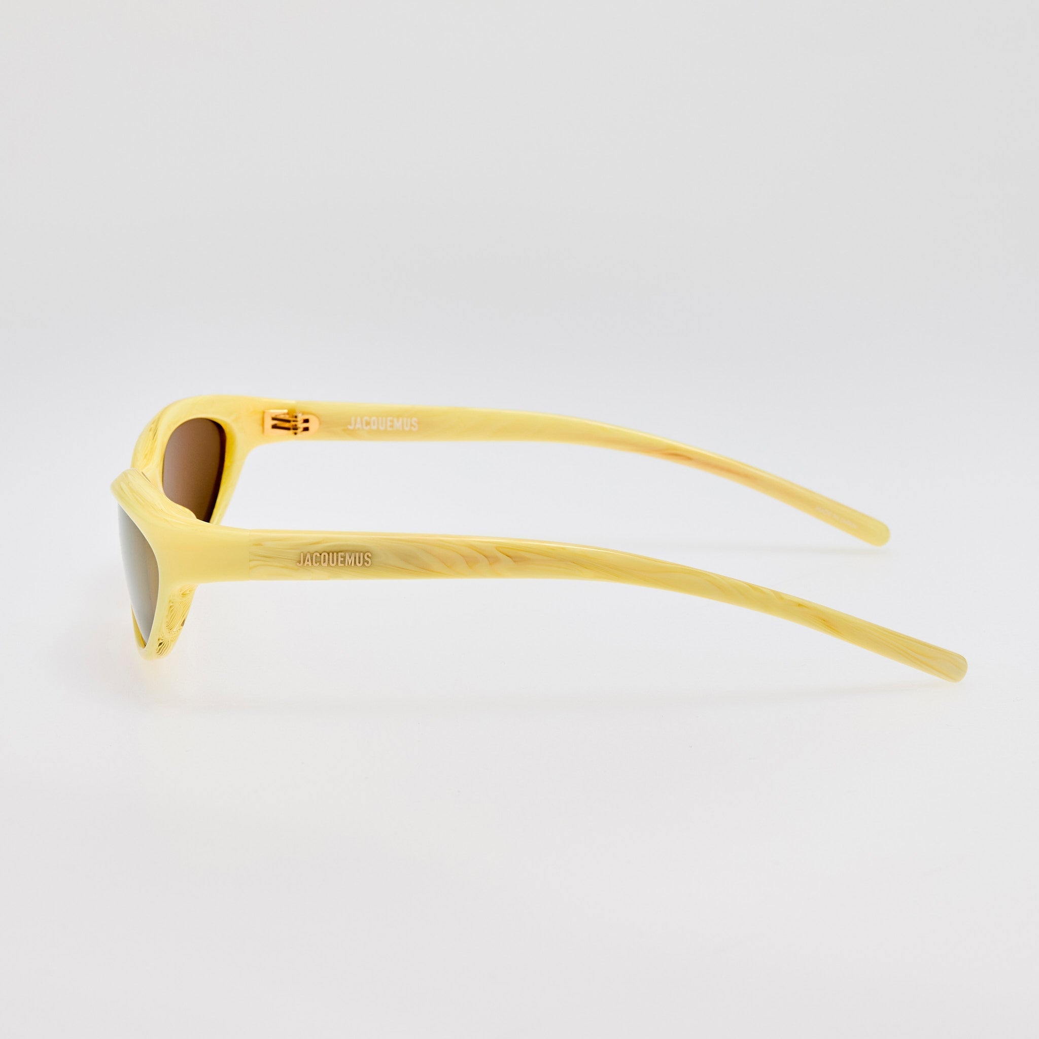 Curvo Sunglasses in Milky Yellow - LINDA FARROW - Sunglasses -