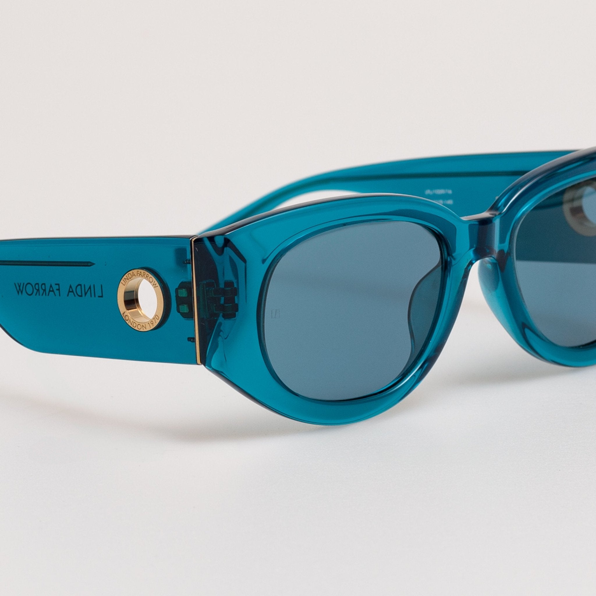 Debbie Sunglasses in Aqua - LINDA FARROW - Sunglasses -