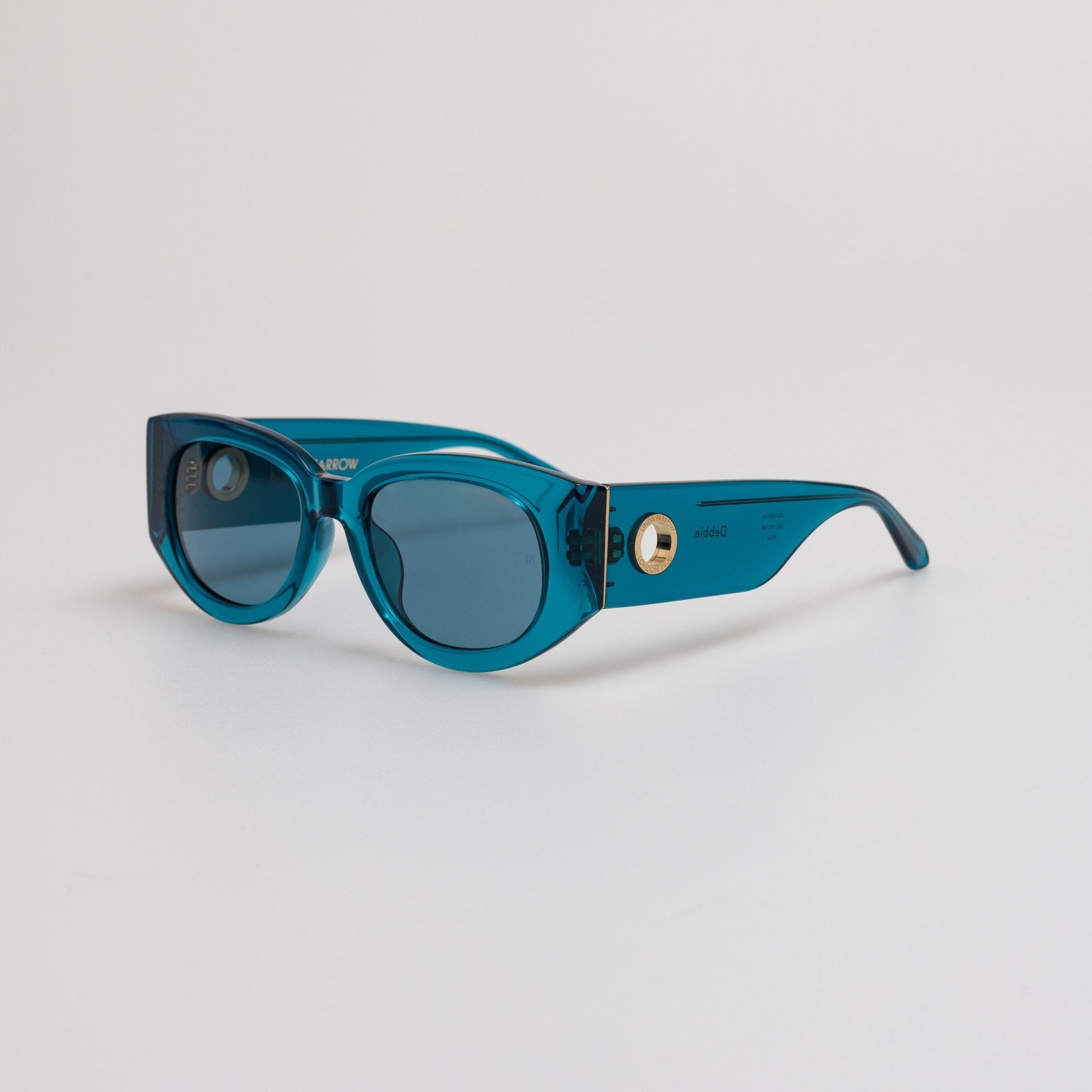 Debbie Sunglasses in Aqua - LINDA FARROW - Sunglasses -
