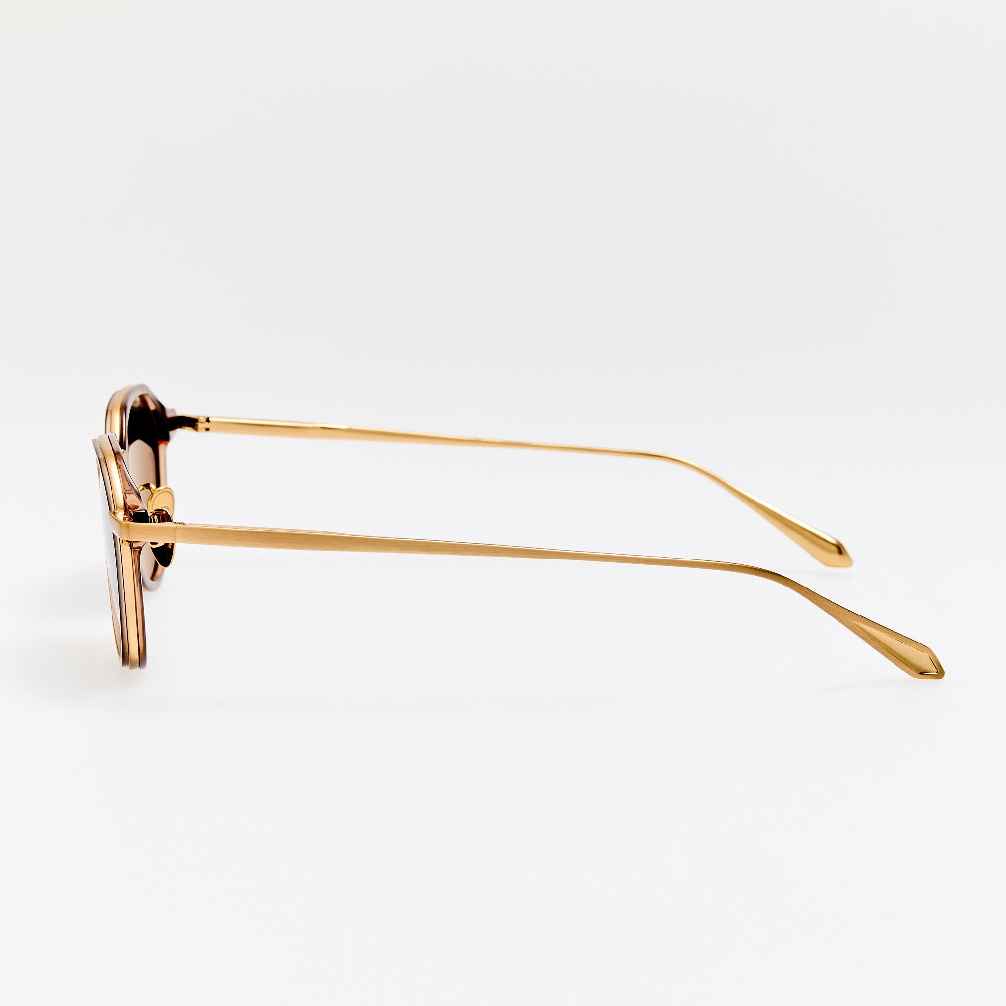 Dellal Sunglasses in Matt Champagne - LINDA FARROW - Sunglasses -