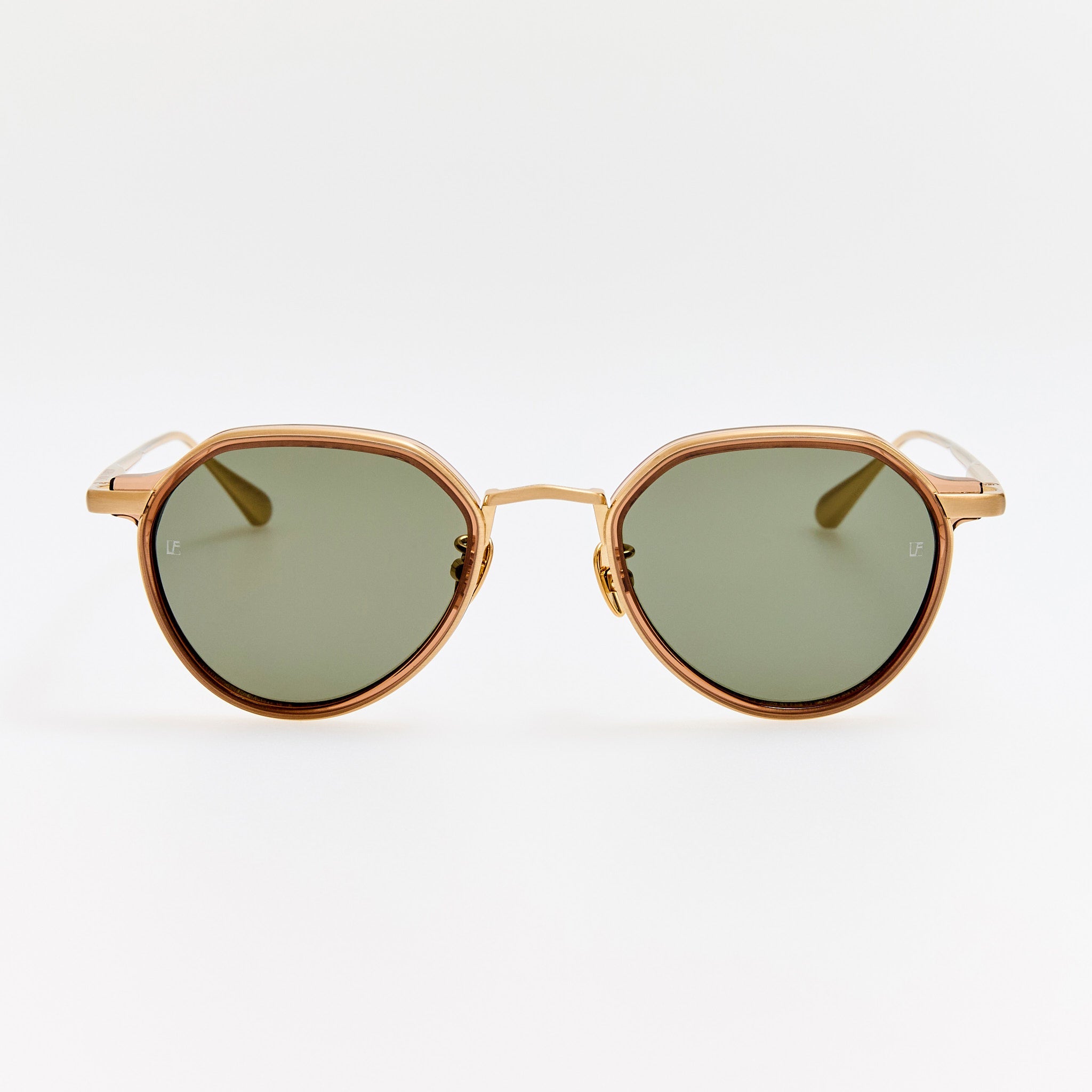 Dellal Sunglasses in Matt Champagne - LINDA FARROW - Sunglasses -