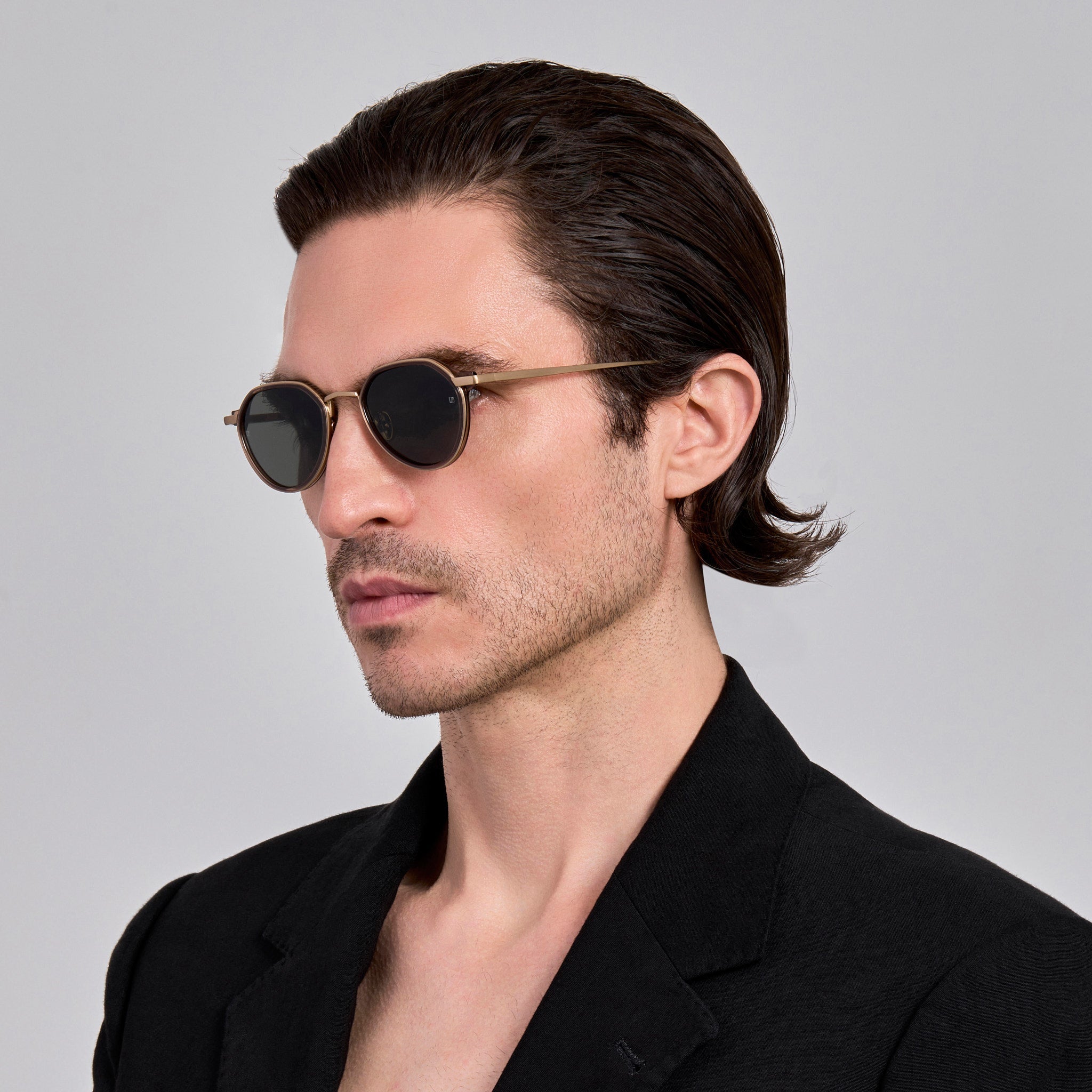 Dellal Sunglasses in Matt Champagne - LINDA FARROW - Sunglasses -