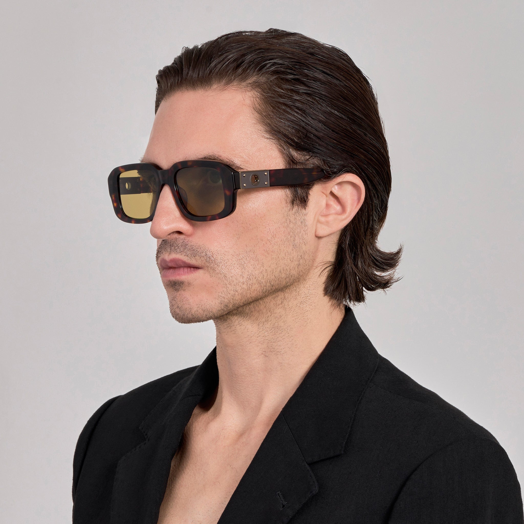 Delmare Sunglasses in Dark Tortoiseshell - LINDA FARROW - Sunglasses -