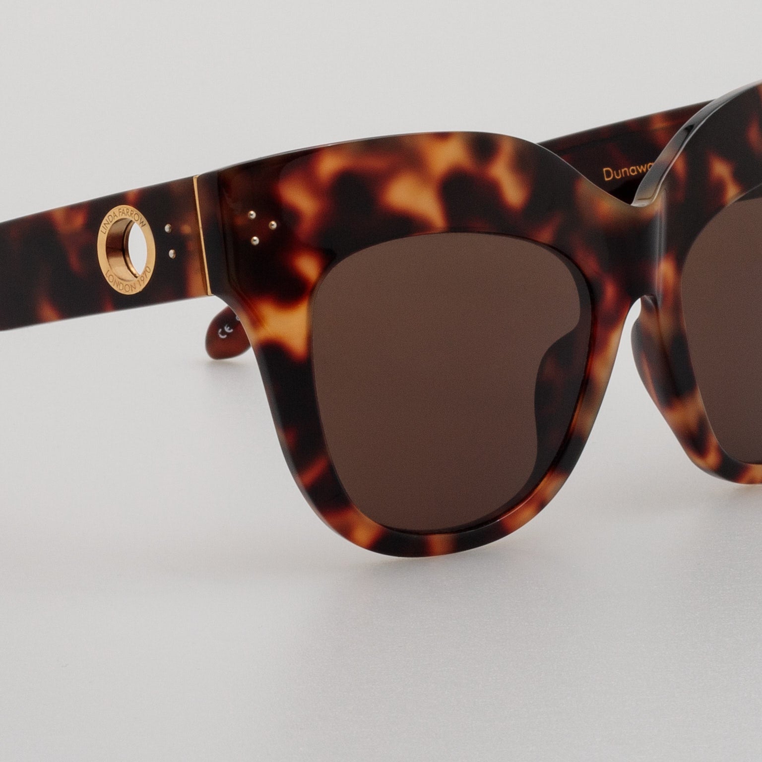 Dunaway Sunglasses in Tortoiseshell Frame - LINDA FARROW - Sunglasses -