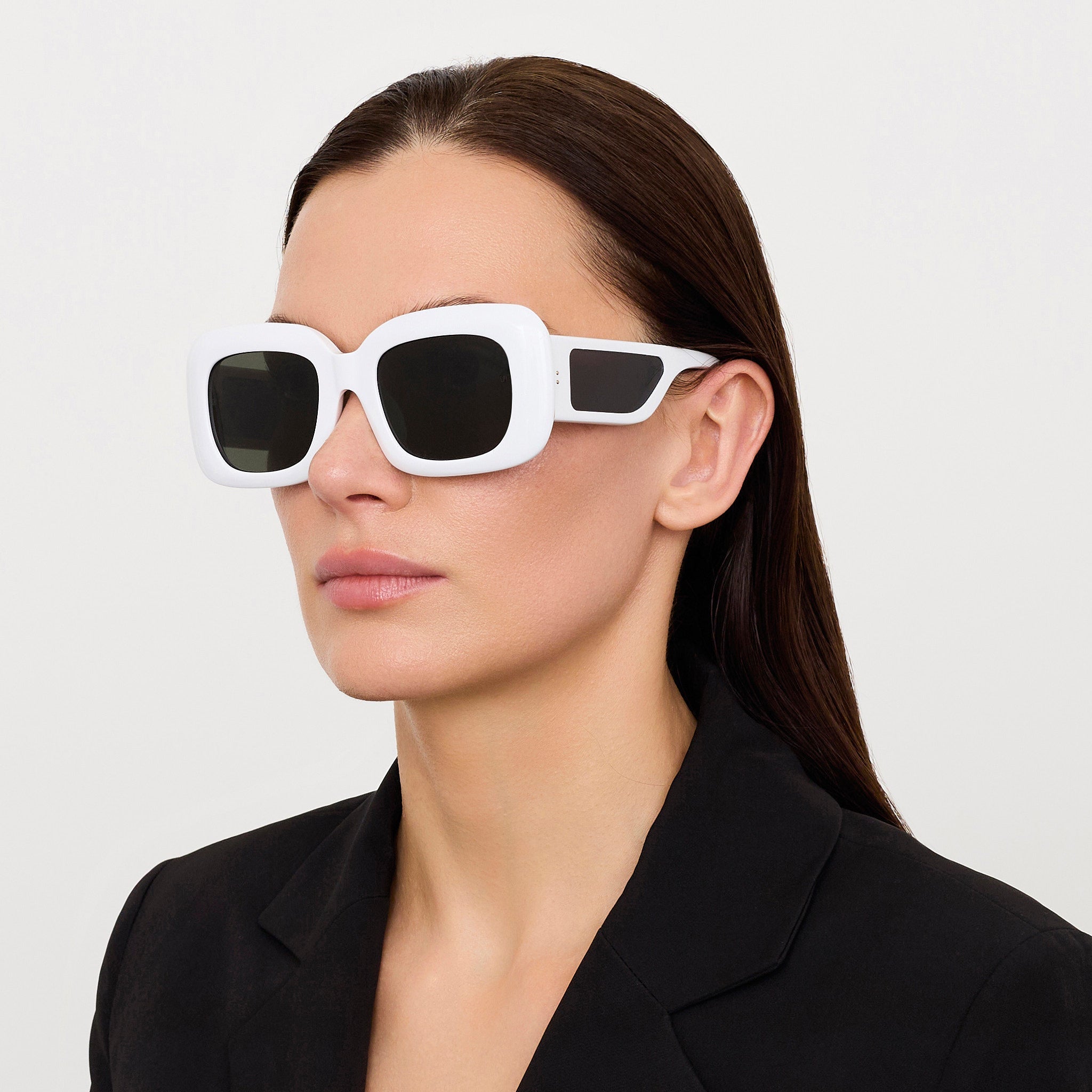 Emmy Sunglasses in White - LINDA FARROW - Sunglasses -