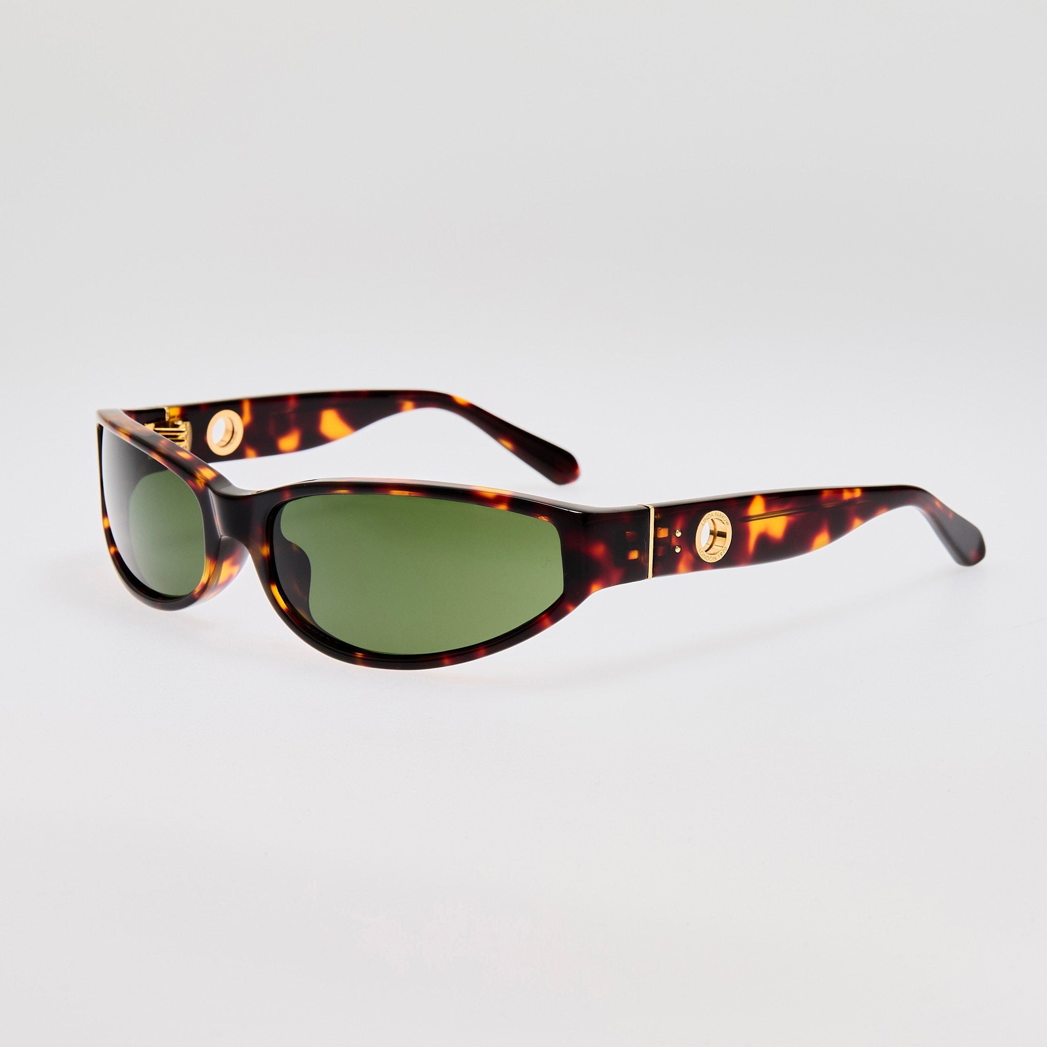 Etain Sunglasses in Dark Tortoiseshell - LINDA FARROW - Sunglasses -