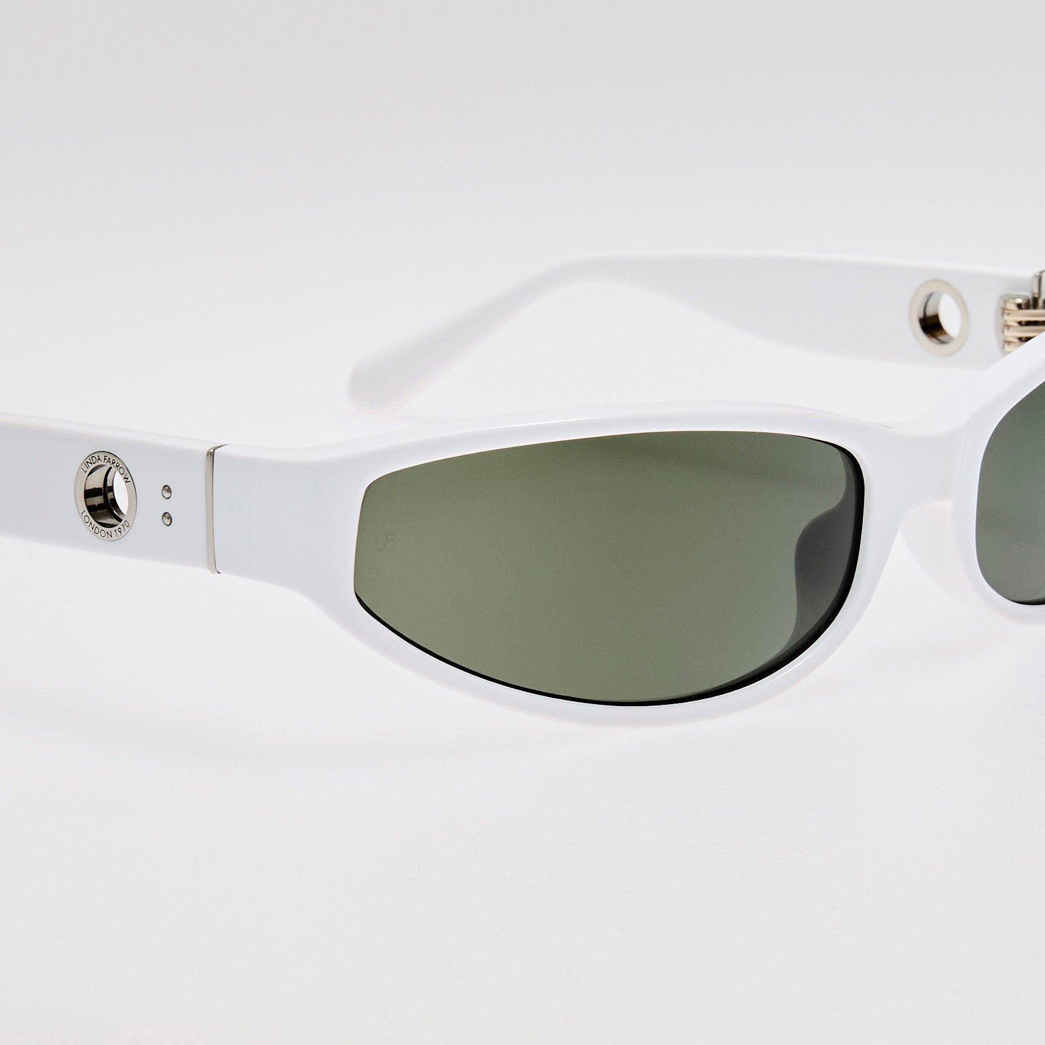 Etain Sunglasses in White - LINDA FARROW - Sunglasses -