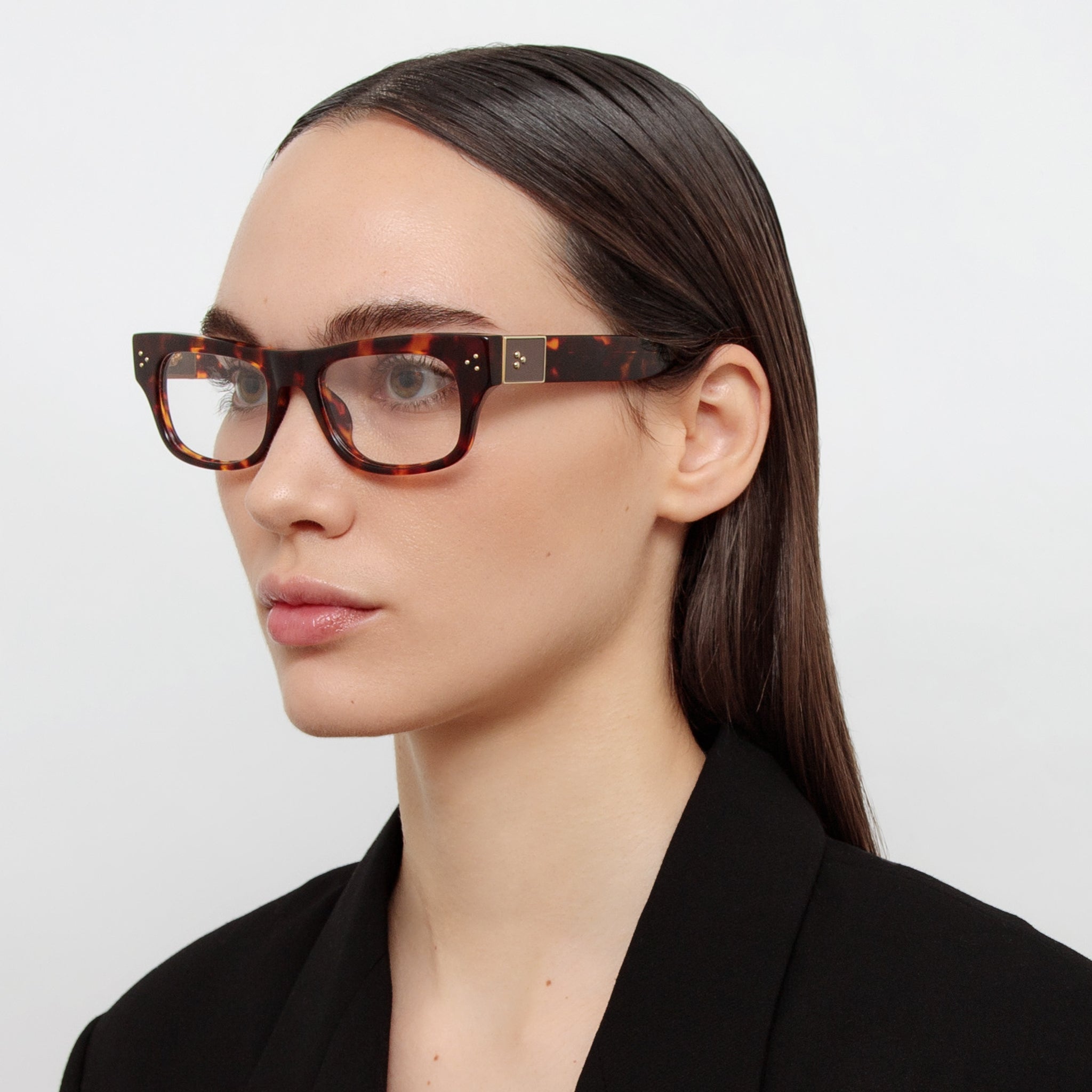 Falck Optical Frame in Tortoiseshell - LINDA FARROW - Optical Frame -