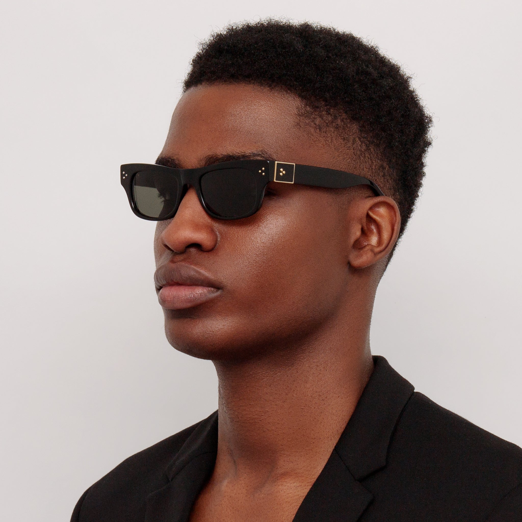 Falck Sunglasses in Black - LINDA FARROW - Sunglasses -