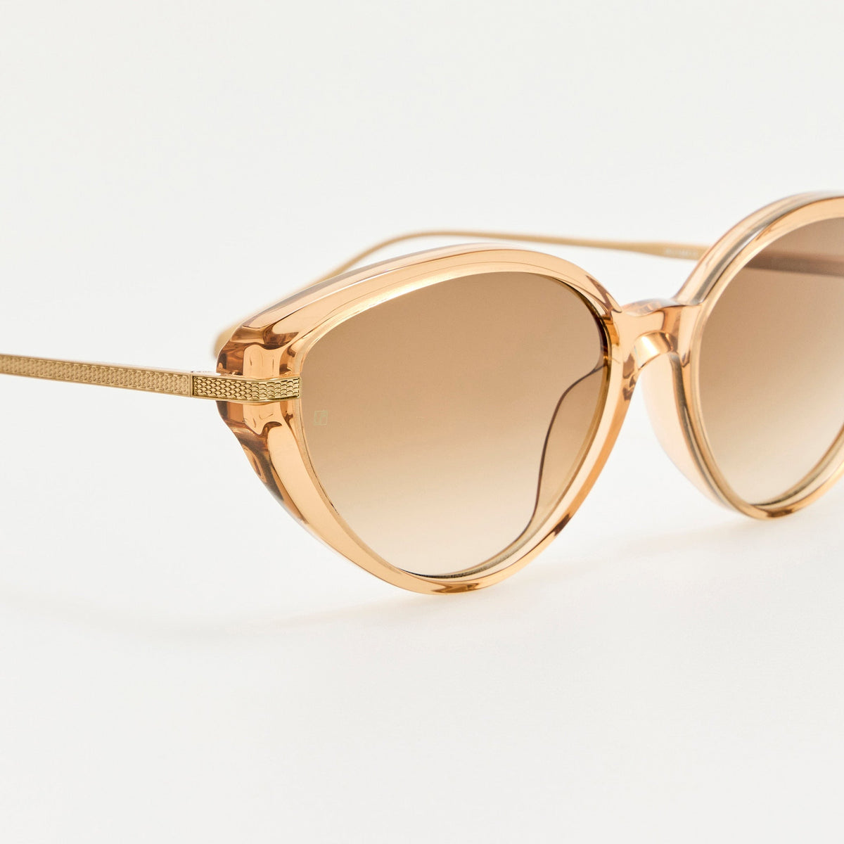 Flavia Sunglasses in Matt Champagne and Honey - LINDA FARROW-Sunglasses-