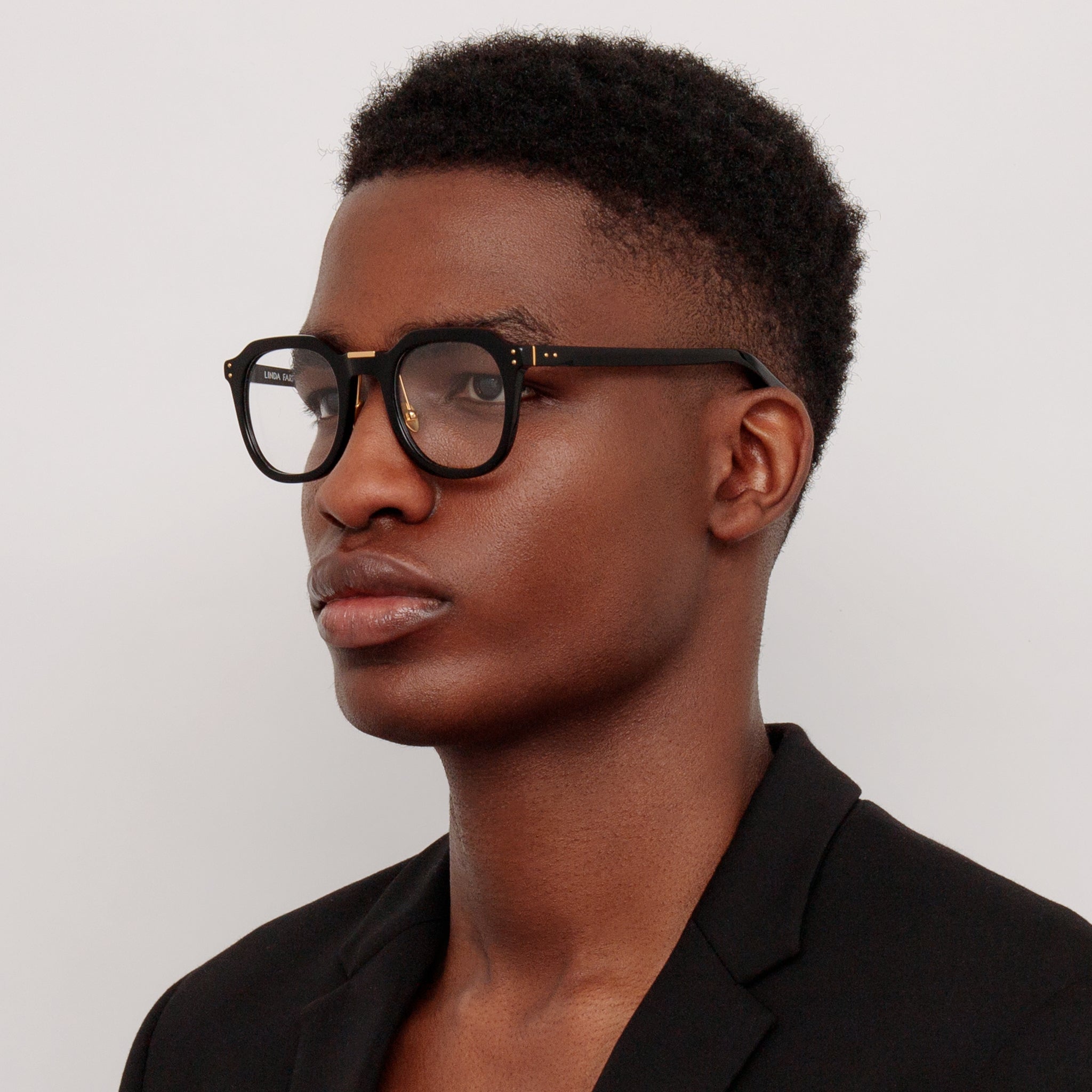 Fletcher Optical Frame in Black - LINDA FARROW - Optical Frame -