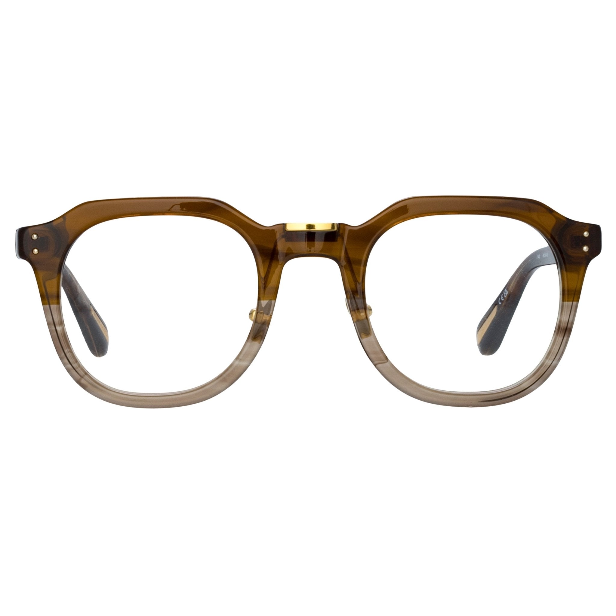 Fletcher Optical Frame in Caramel Horn - LINDA FARROW - Optical Frame -
