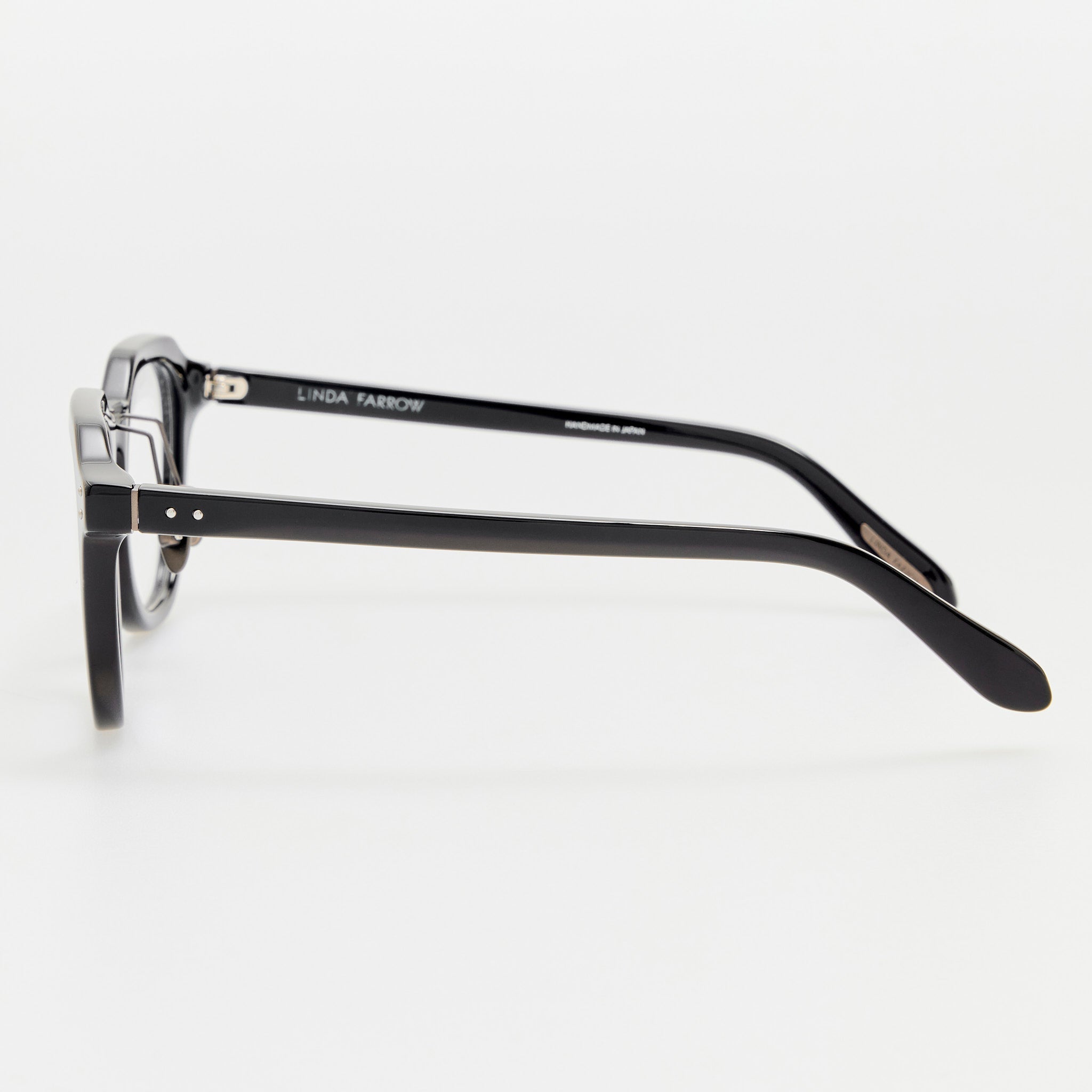 Fletcher Optical Frame in Matt Black Nickel - LINDA FARROW - Optical Frame -
