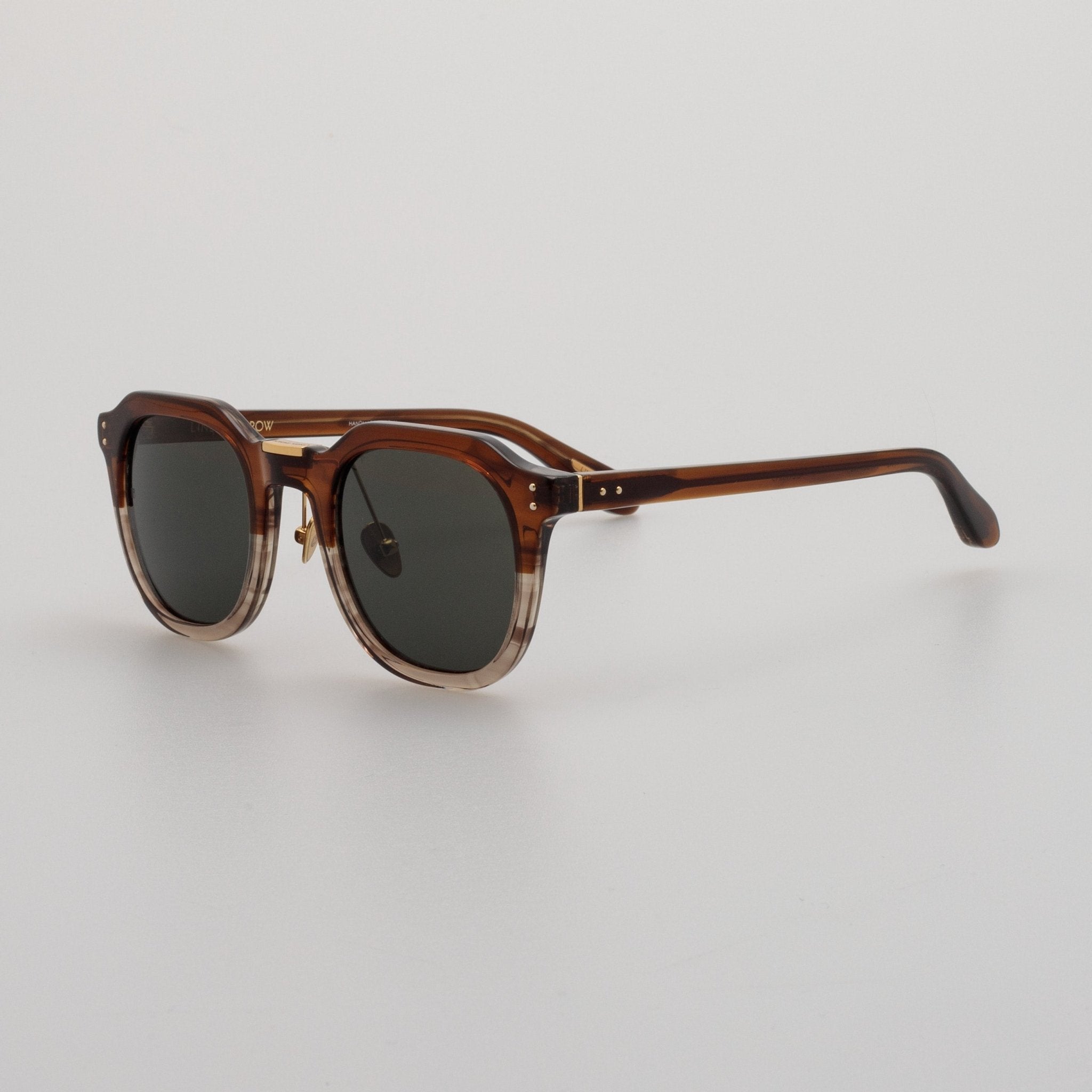 Fletcher Sunglasses in Caramel Horn - LINDA FARROW - Sunglasses -