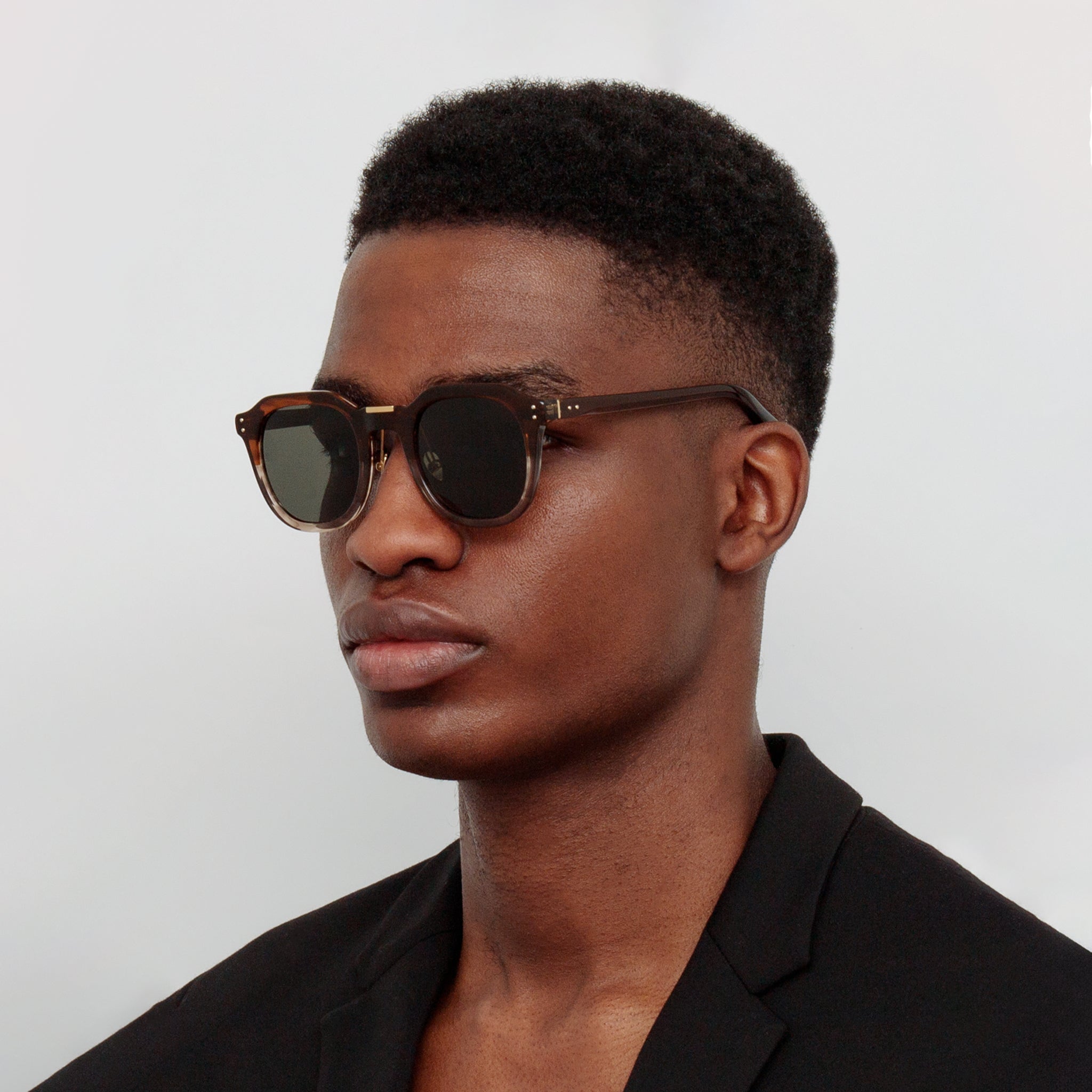 Fletcher Sunglasses in Caramel Horn - LINDA FARROW - Sunglasses -