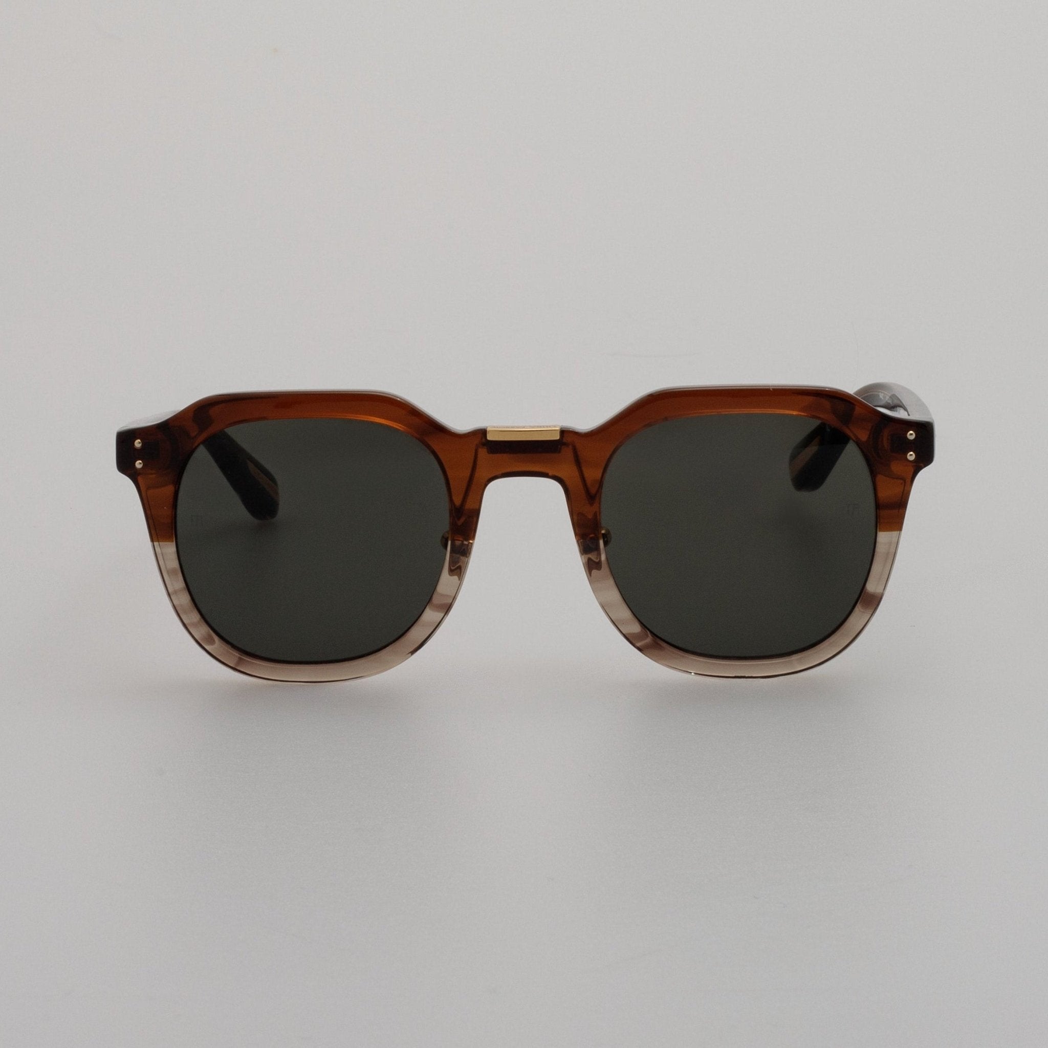 Fletcher Sunglasses in Caramel Horn - LINDA FARROW - Sunglasses -