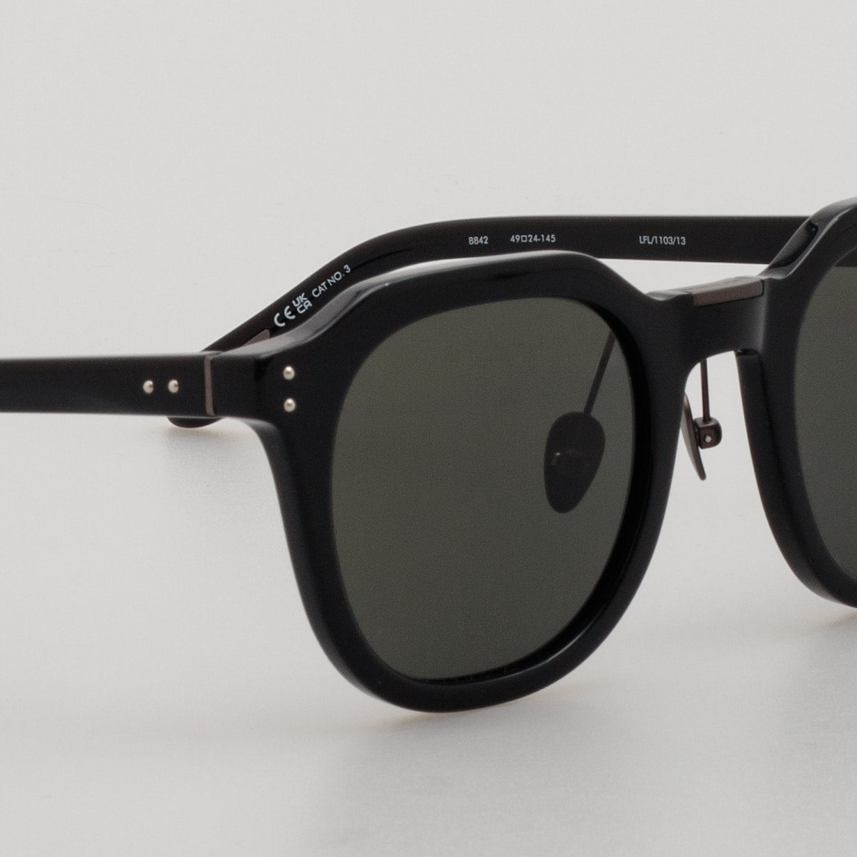 Fletcher Sunglasses in Matt Black Nickel - LINDA FARROW - Sunglasses -