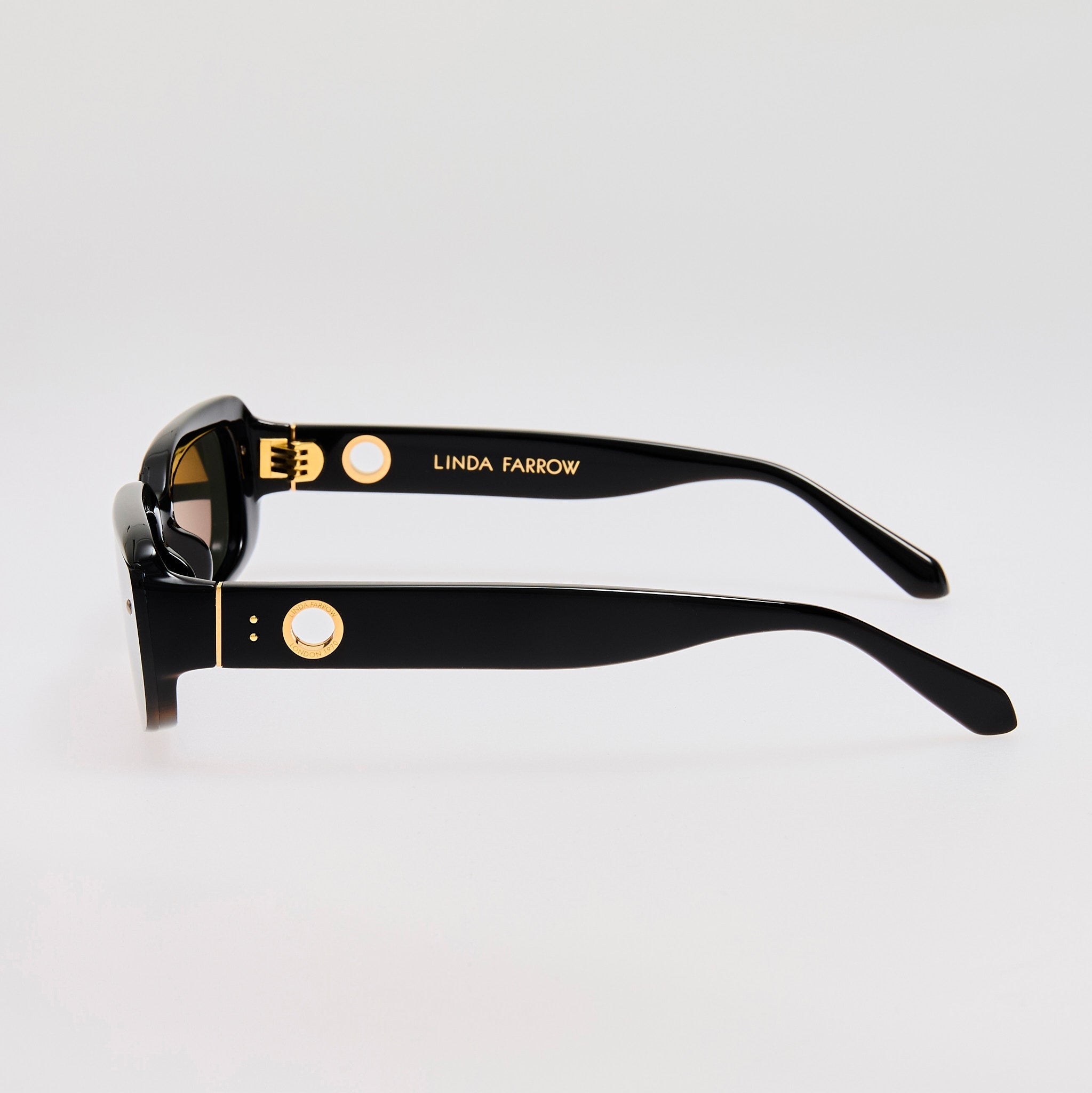 Flick Sunglasses in Black - LINDA FARROW - Sunglasses -