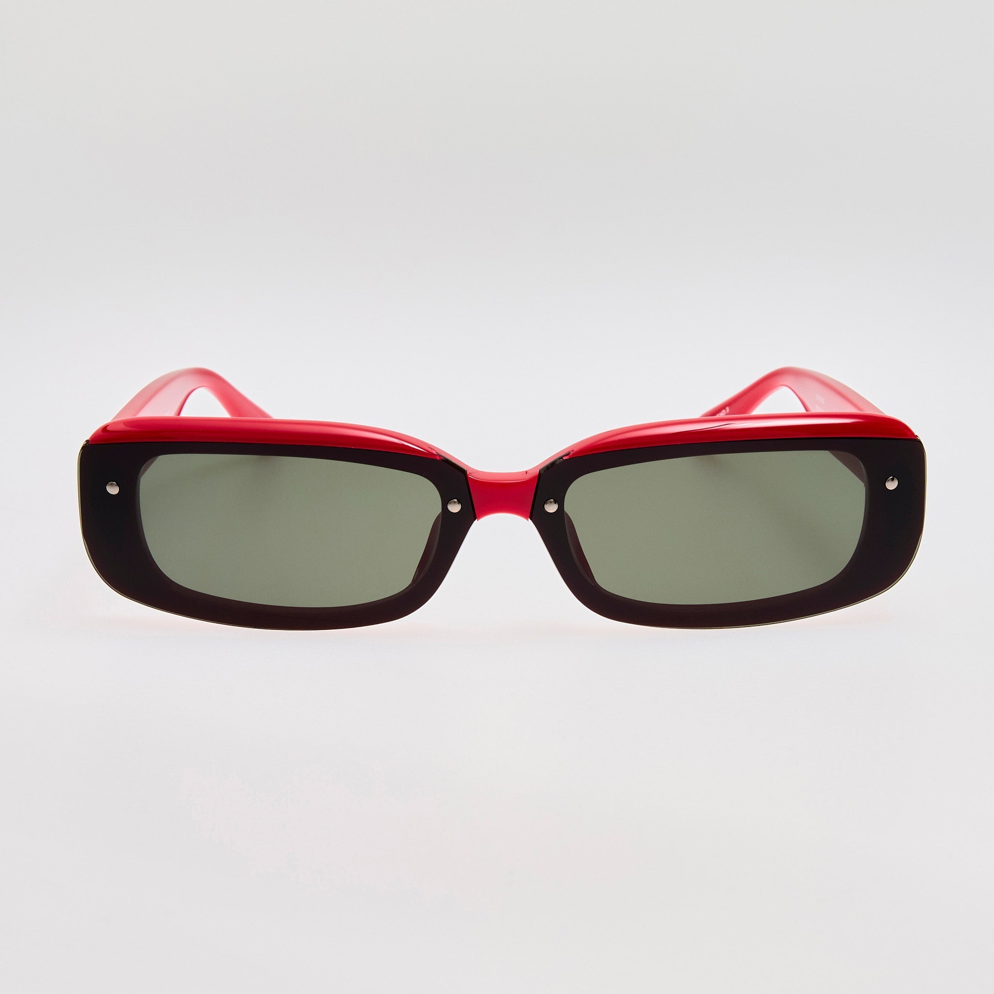 Flick Sunglasses in Red and Black - LINDA FARROW - Sunglasses -