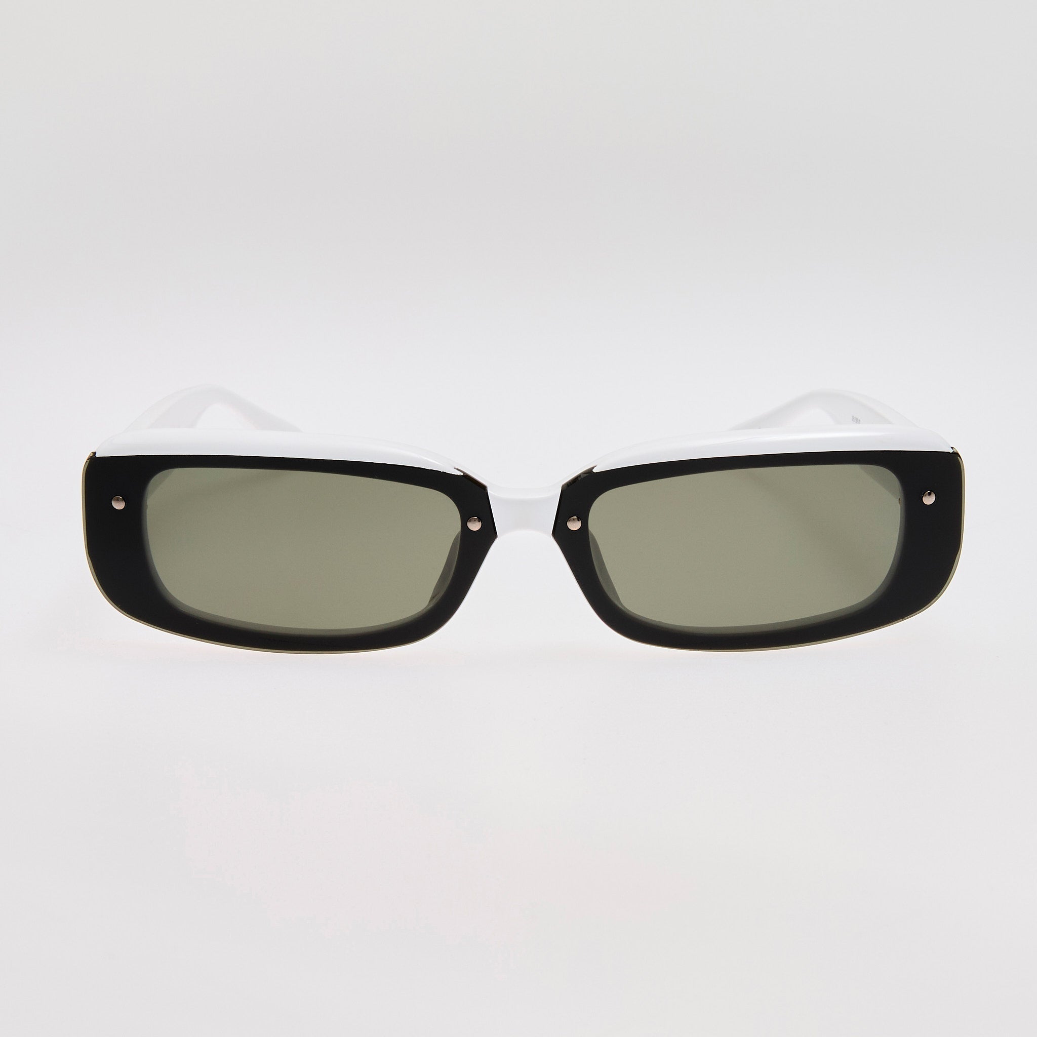 Flick Sunglasses in White - LINDA FARROW - Sunglasses -