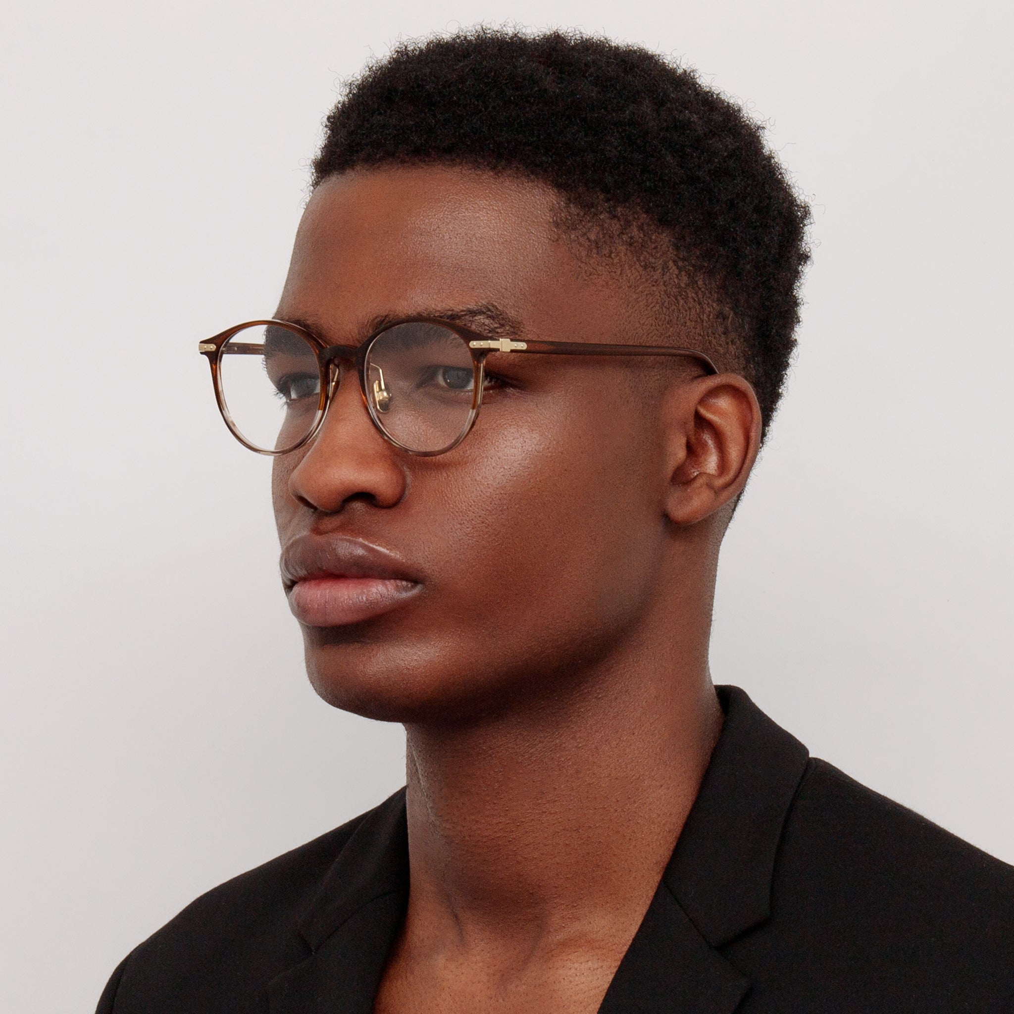 Forster Optical Frame in Caramel Horn - LINDA FARROW - Optical Frame -