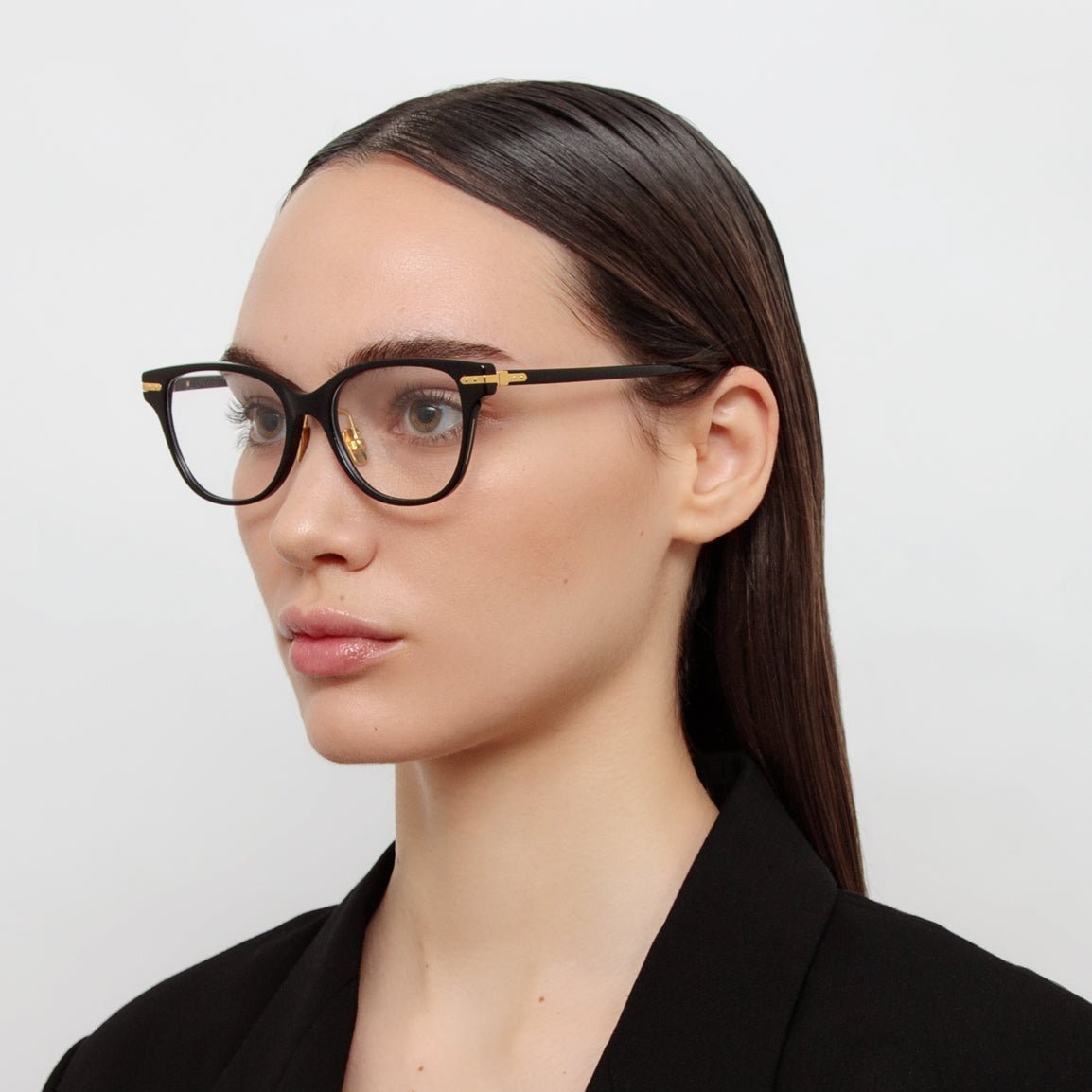 Hadid Optical in Black - LINDA FARROW - Optical Frame -