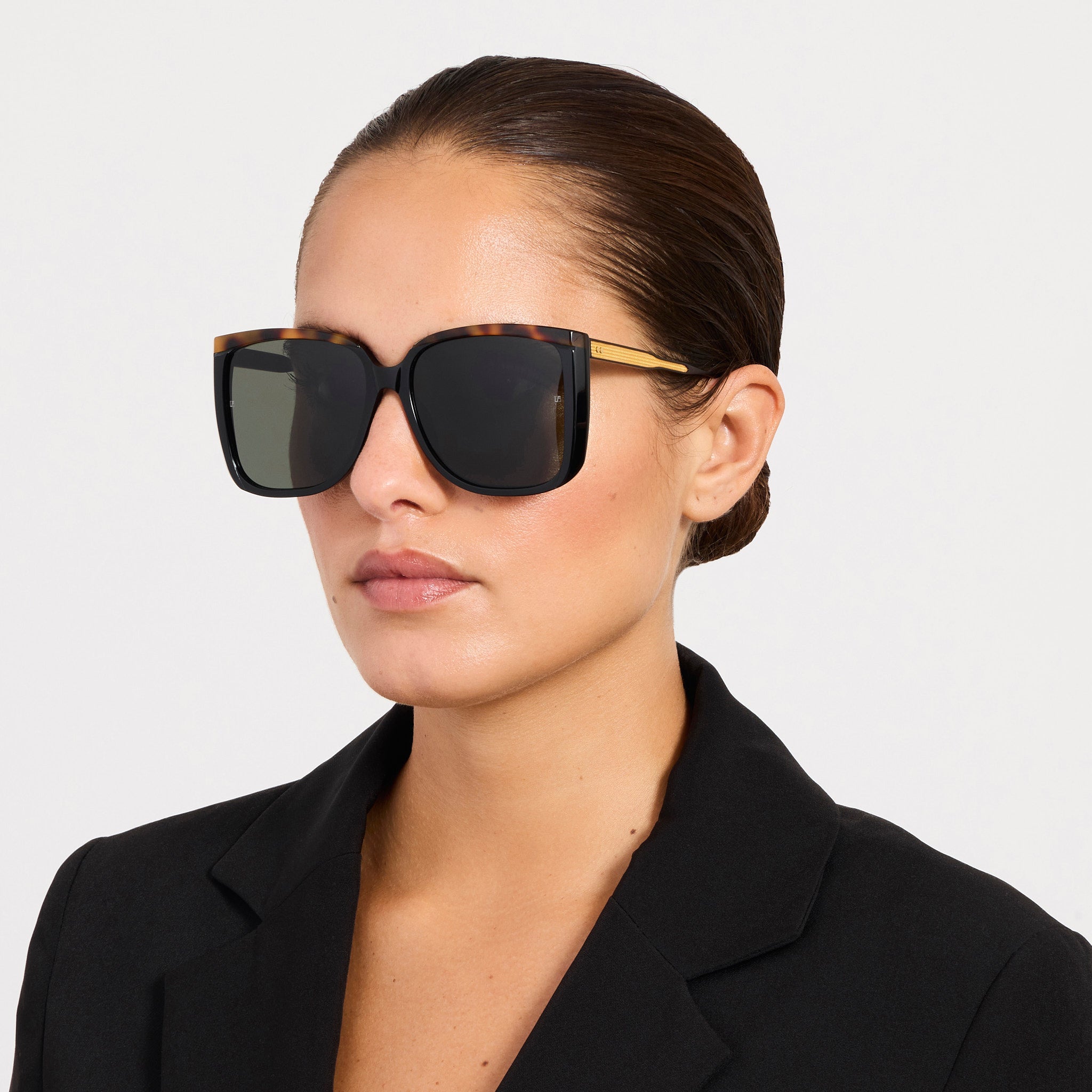 Helena Sunglasses in Black - LINDA FARROW - Sunglasses -