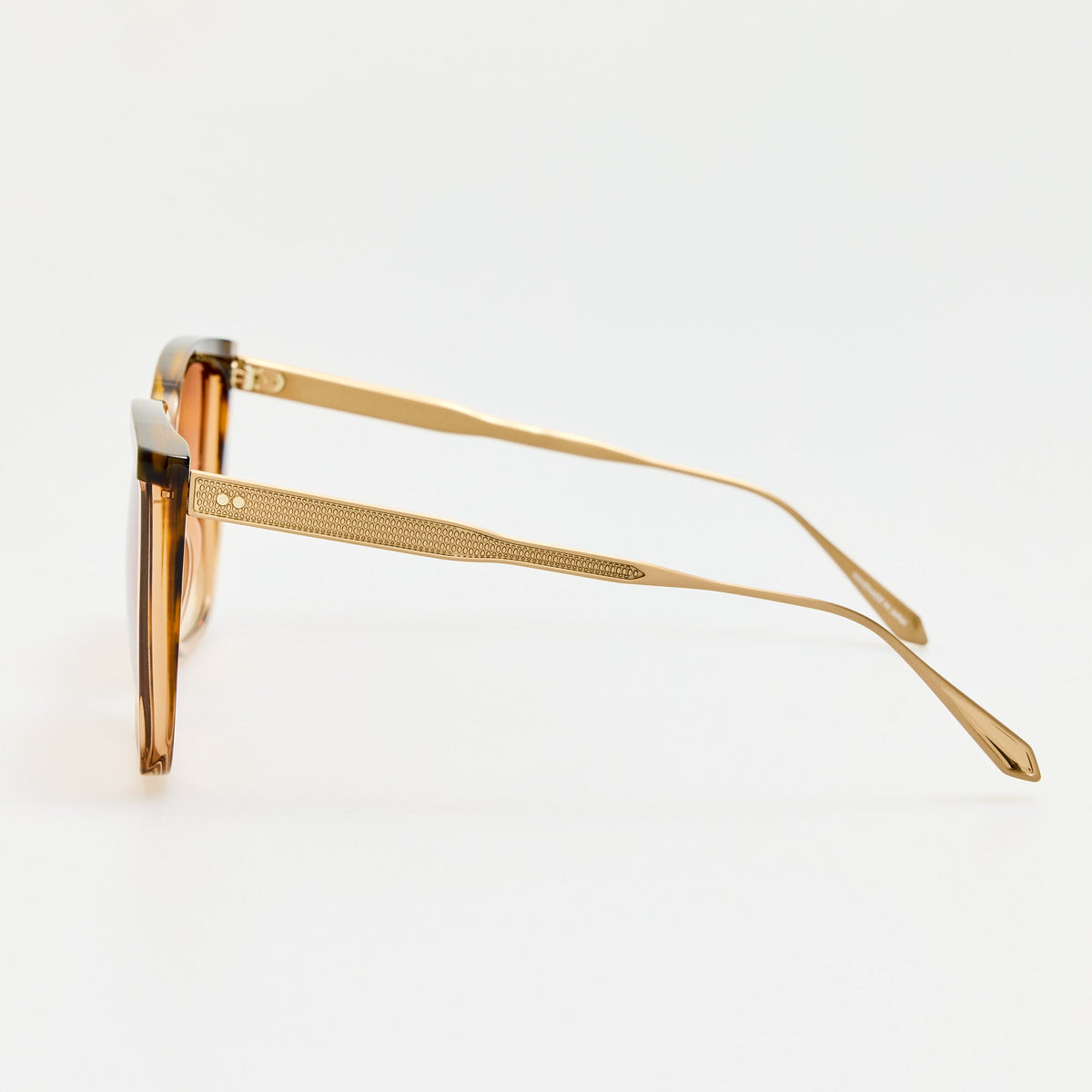 Helena Sunglasses in Matt Champagne and Tiger Eye - LINDA FARROW-Sunglasses-