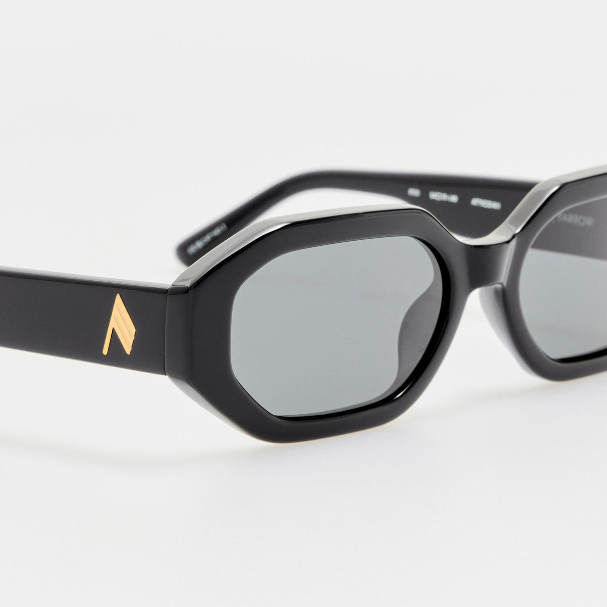 Irene Angular Sunglasses in Black - LINDA FARROW - Sunglasses -