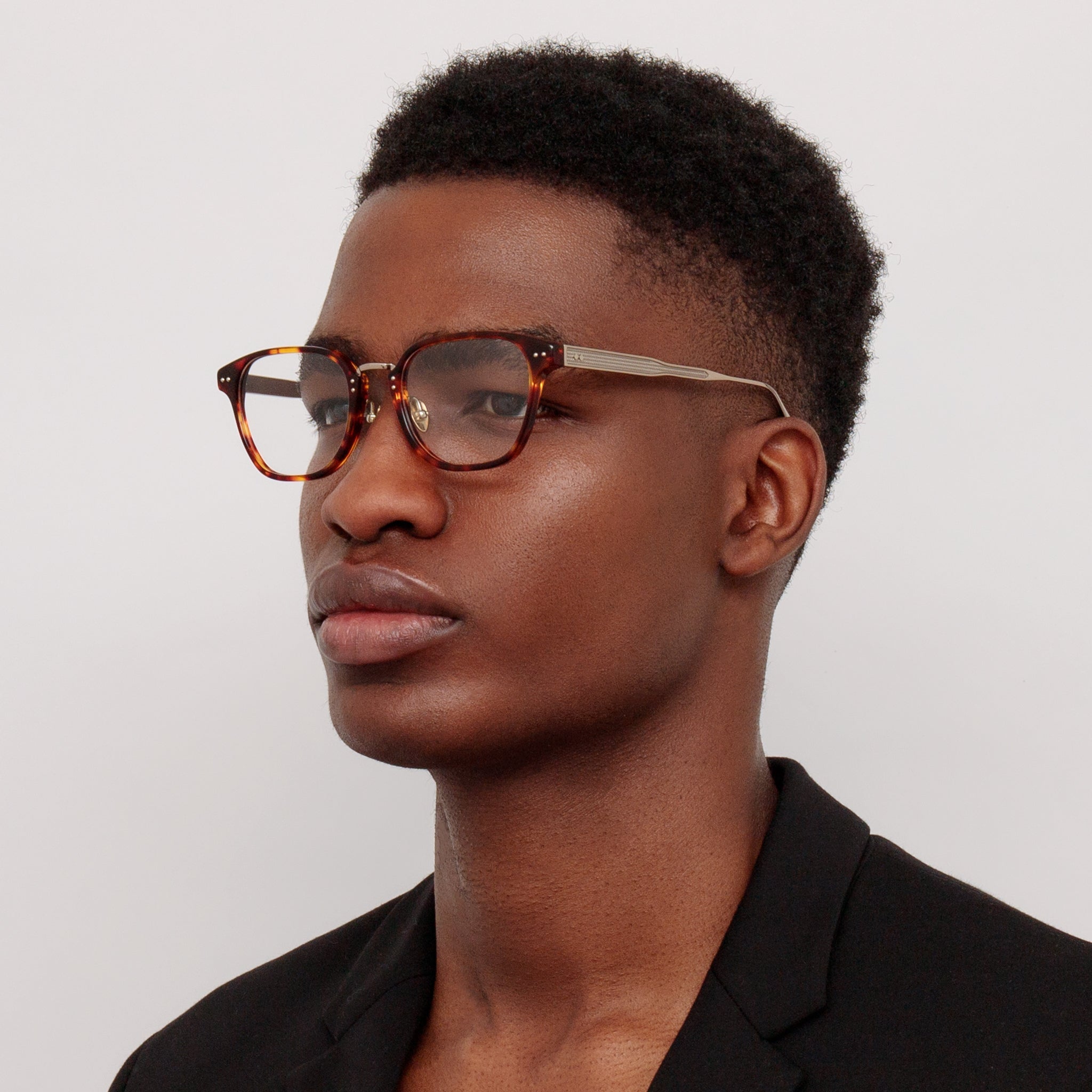 Jeffrey Optical Frame in Dark Tortoiseshell - LINDA FARROW - Optical Frame -